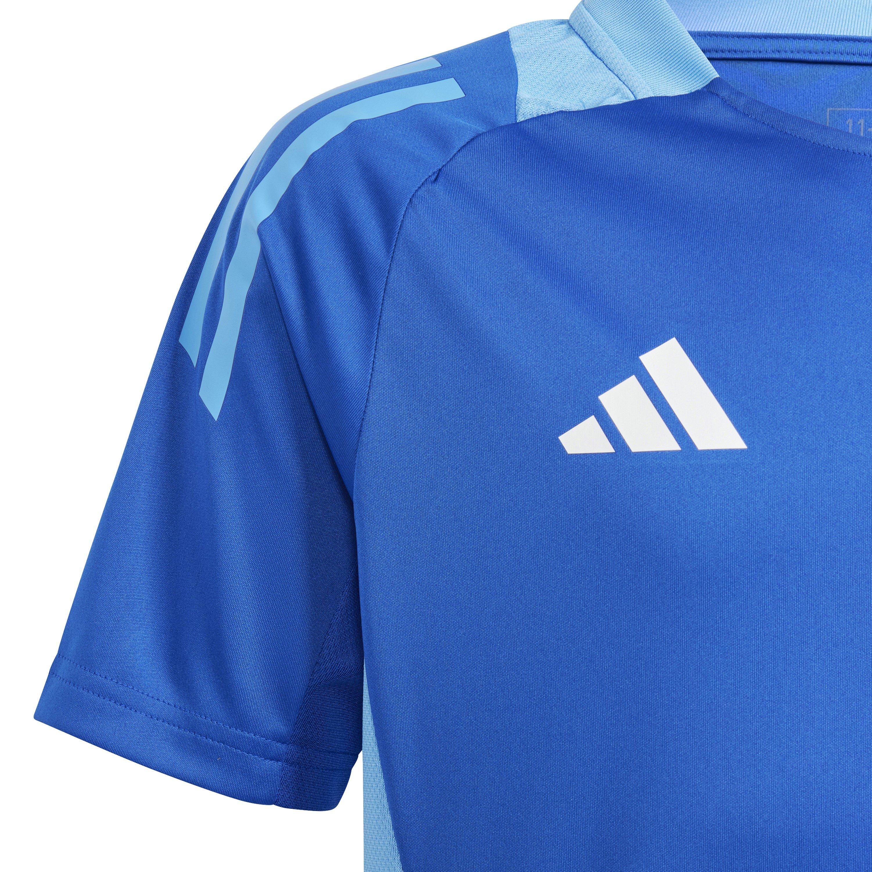 Royal Blue - adidas - Unisex Kids' Tiro24 Short Sleeve Performance T-Shirt - 3