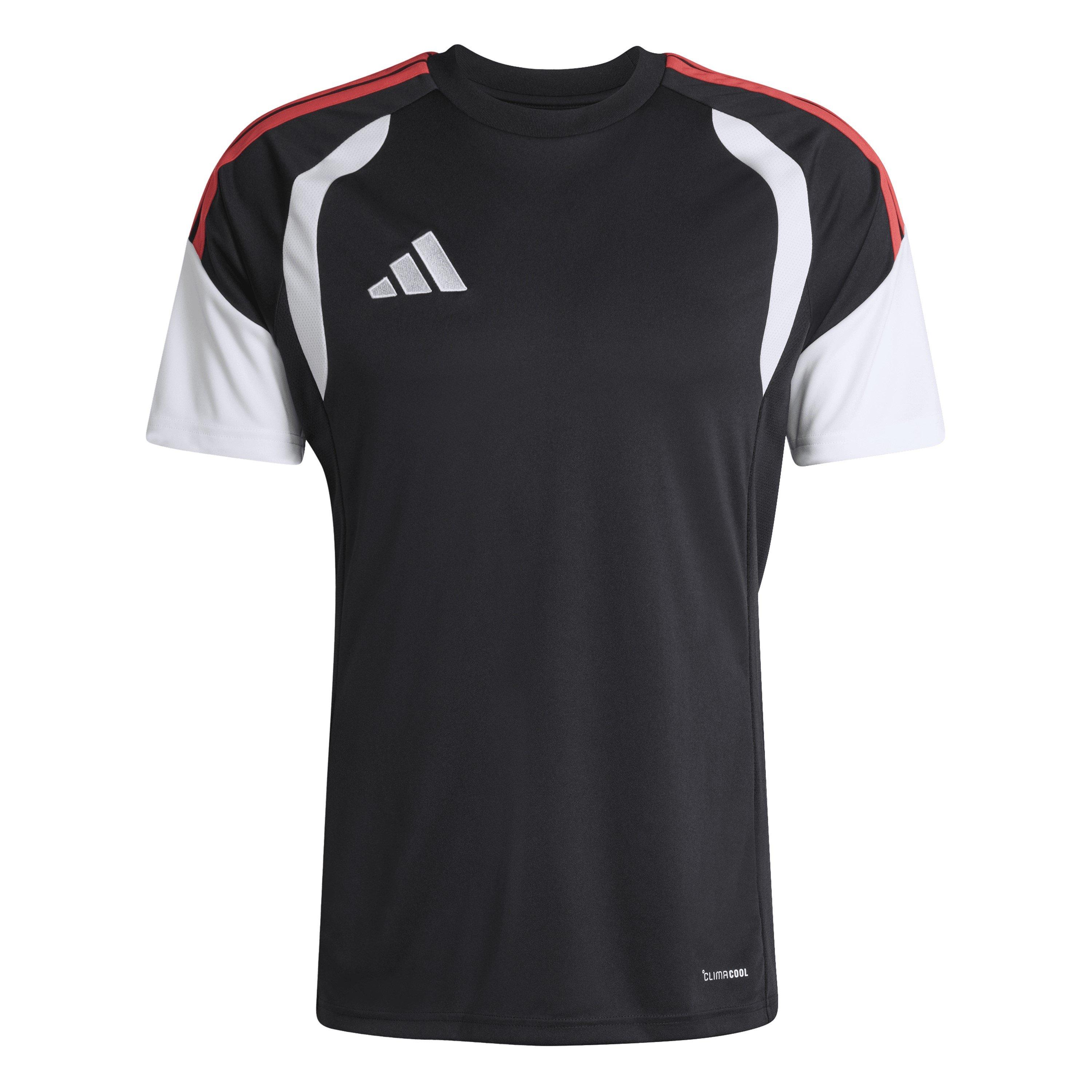 Black/Lucid Red - adidas - Men's Short Sleeve Performance T-Shirt - 1