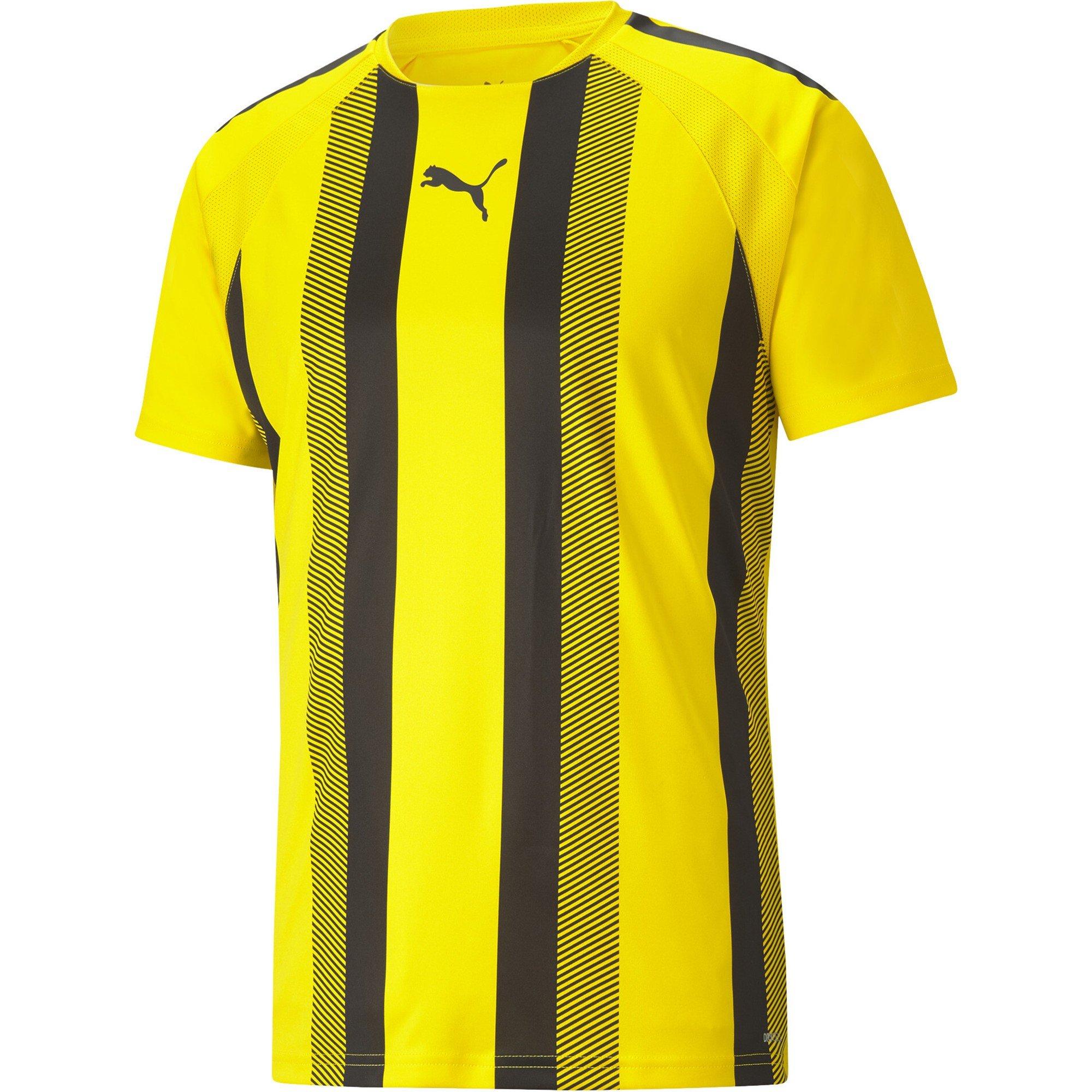 Geel/Zwart - Puma - Puma Teamliga Striped Jersey T-Shirt Mens - 1