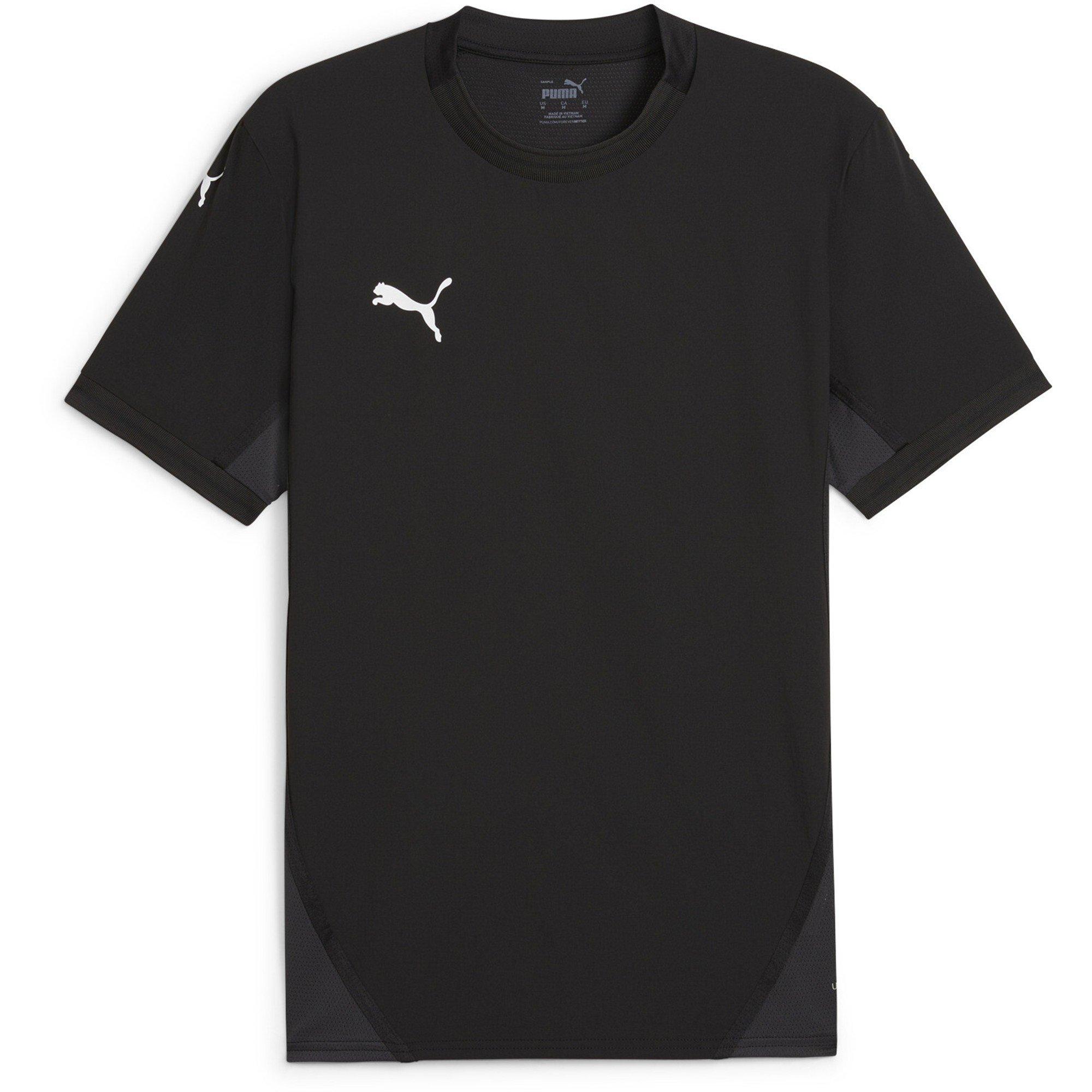 Puma Men's Teamfinal Jersey T-Shirt - Black/White/Gry - XS