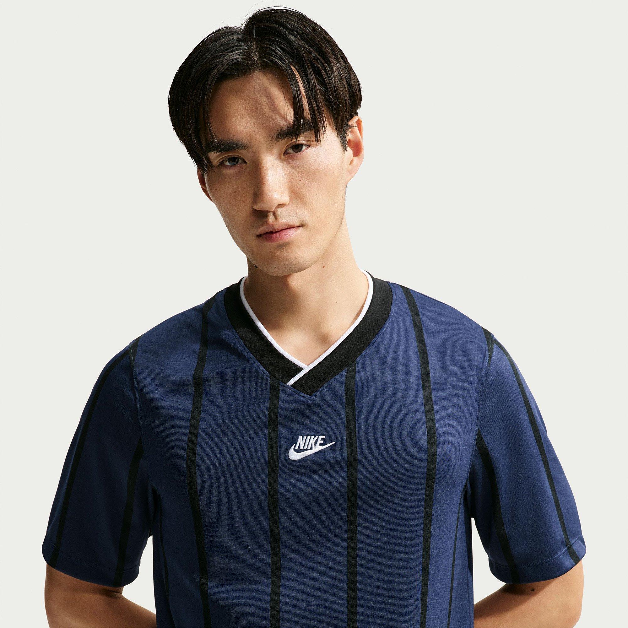 Navy/Grey/White - Nike - Men's Premier Stripe Dri-FIT Short-Sleeve Performance T-Shirt - 2