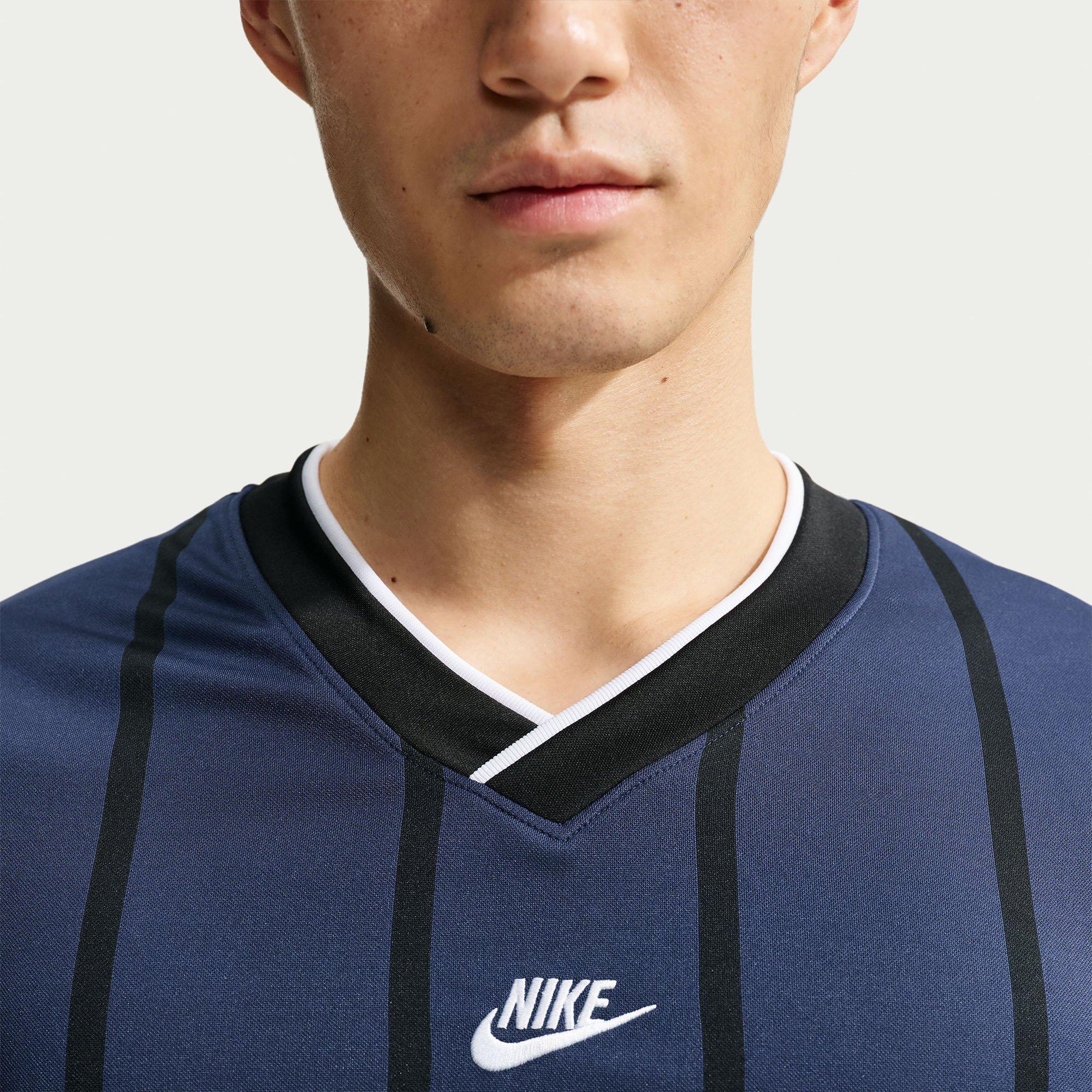 Navy/Grey/White - Nike - Men's Premier Stripe Dri-FIT Short-Sleeve Performance T-Shirt - 4
