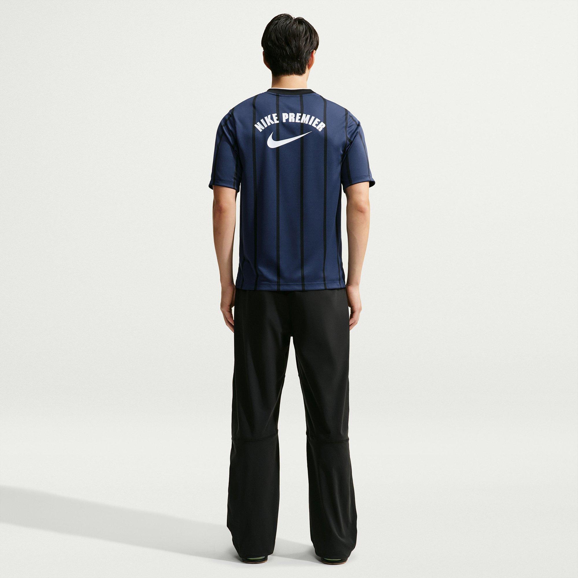 Navy/Grey/White - Nike - Men's Premier Stripe Dri-FIT Short-Sleeve Performance T-Shirt - 6