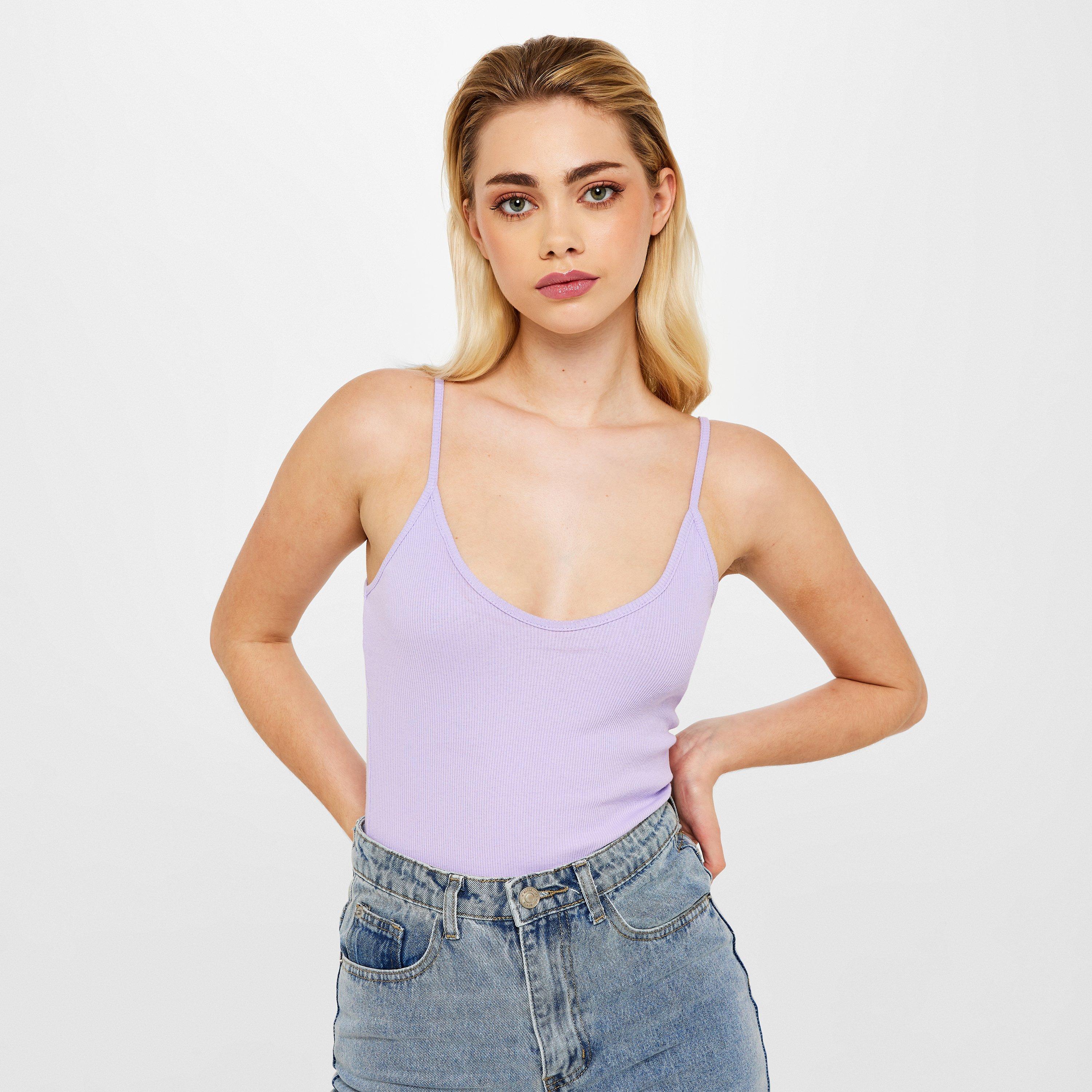 Lila - I Saw It First - ISAWITFIRST Rib V Neck Bodysuit - 1