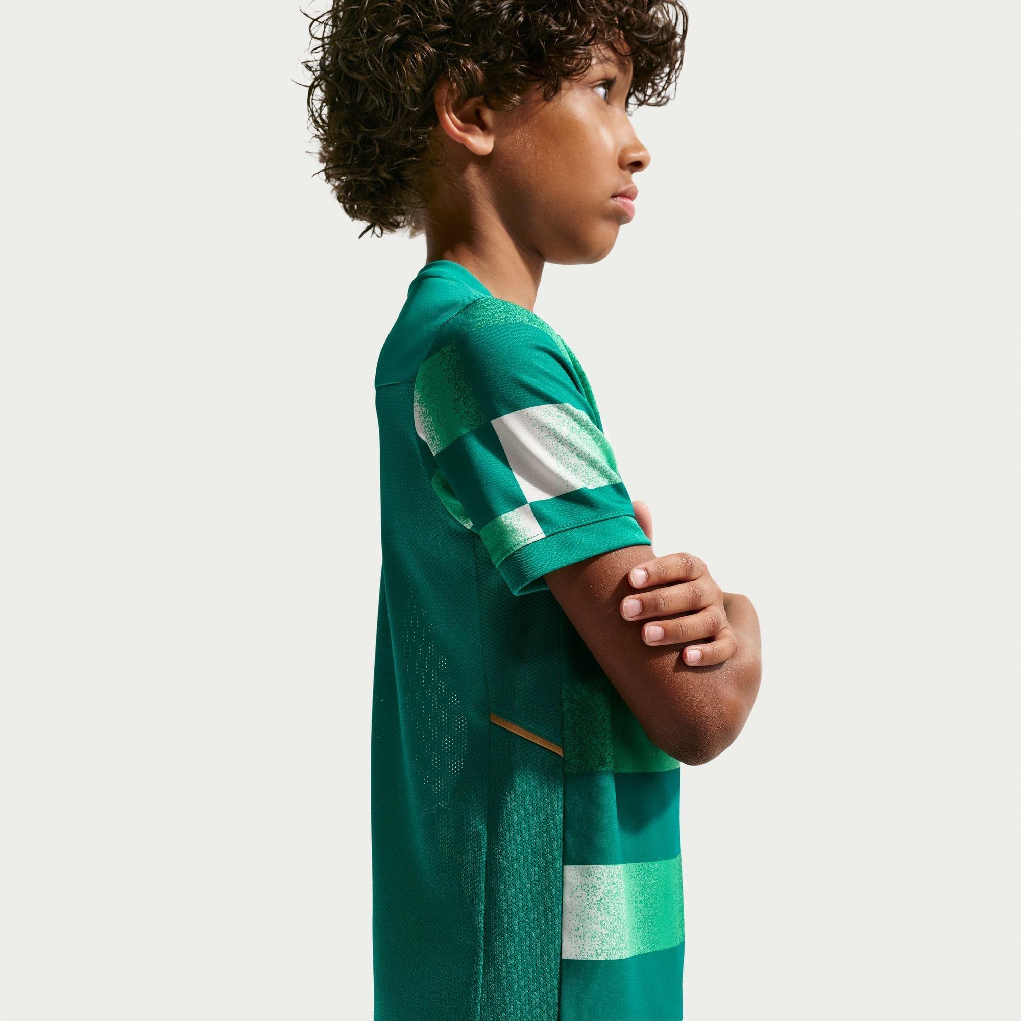 Rio Teal/Gold - Nike - Kids' Academy 25 Short-Sleeve Dri-FIT Slim-Fit Performance T-Shirt - 5