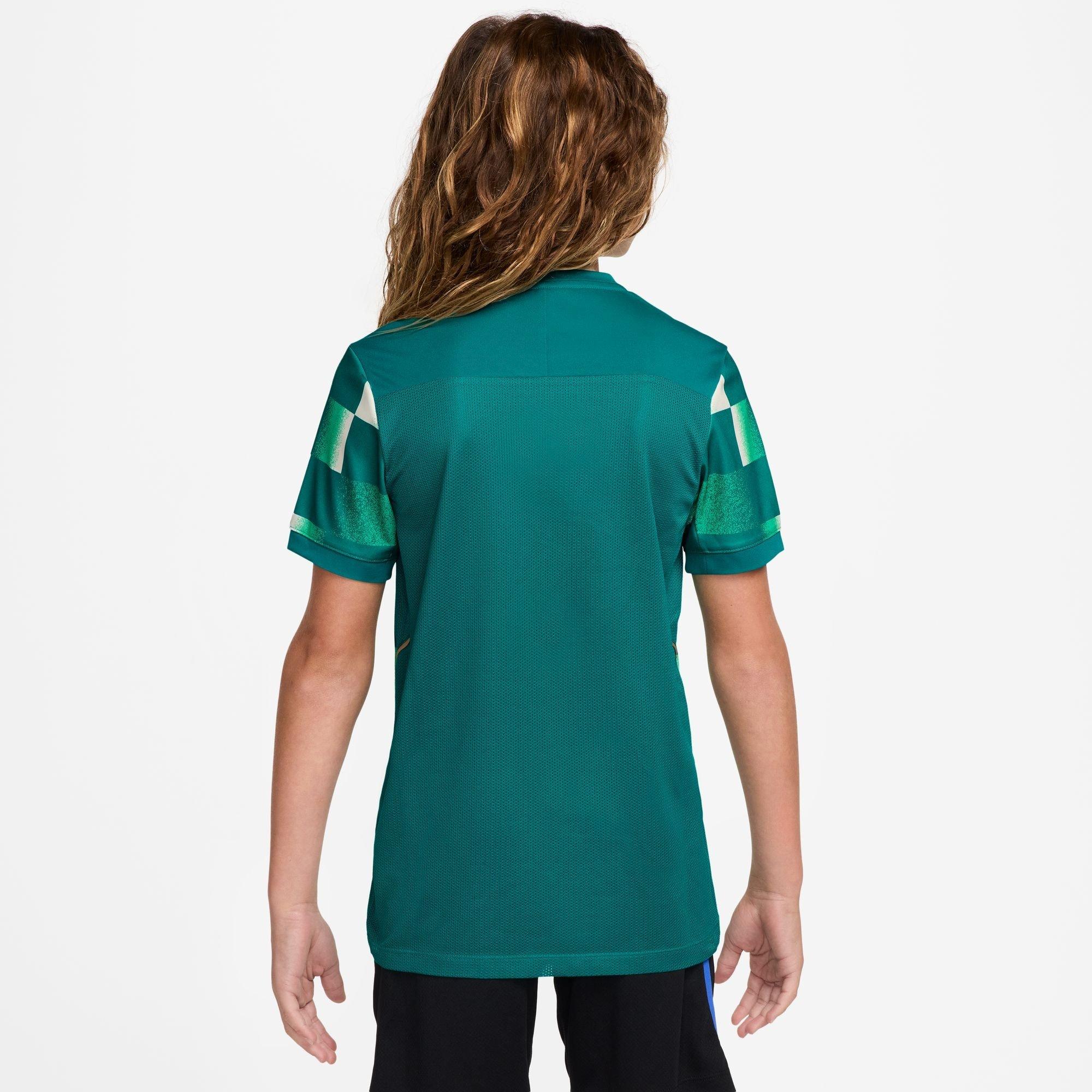 Rio Teal/Gold - Nike - Kids' Academy 25 Short-Sleeve Dri-FIT Slim-Fit Performance T-Shirt - 6