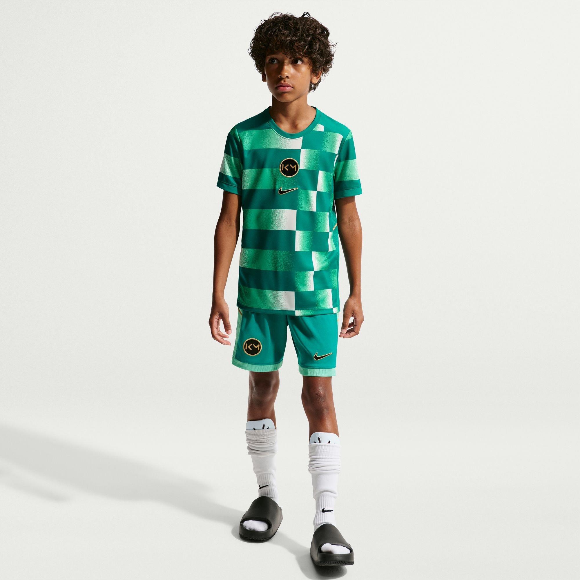 Rio Teal/Gold - Nike - Kids' Academy 25 Short-Sleeve Dri-FIT Slim-Fit Performance T-Shirt - 7