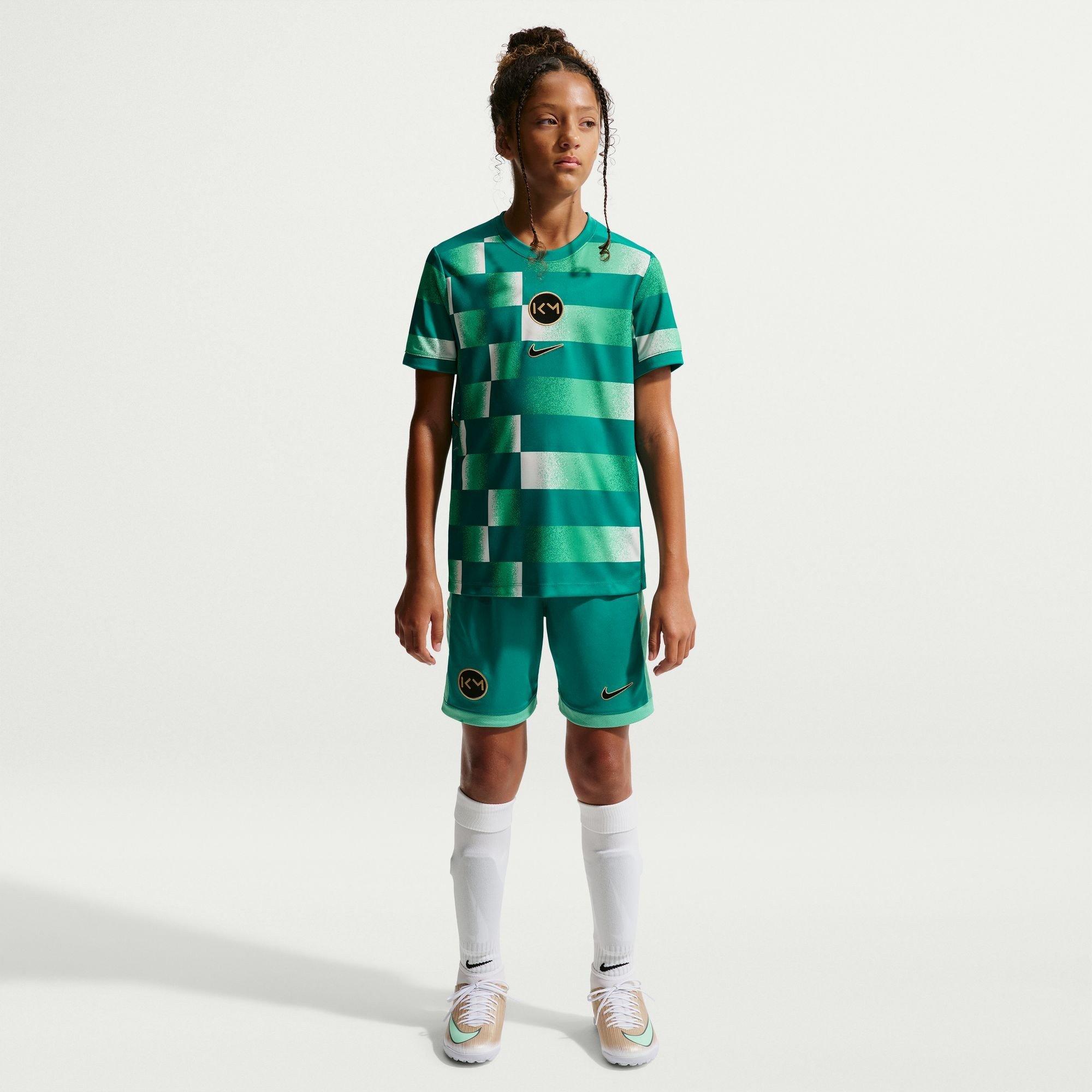 Rio Teal/Gold - Nike - Kids' Academy 25 Short-Sleeve Dri-FIT Slim-Fit Performance T-Shirt - 8