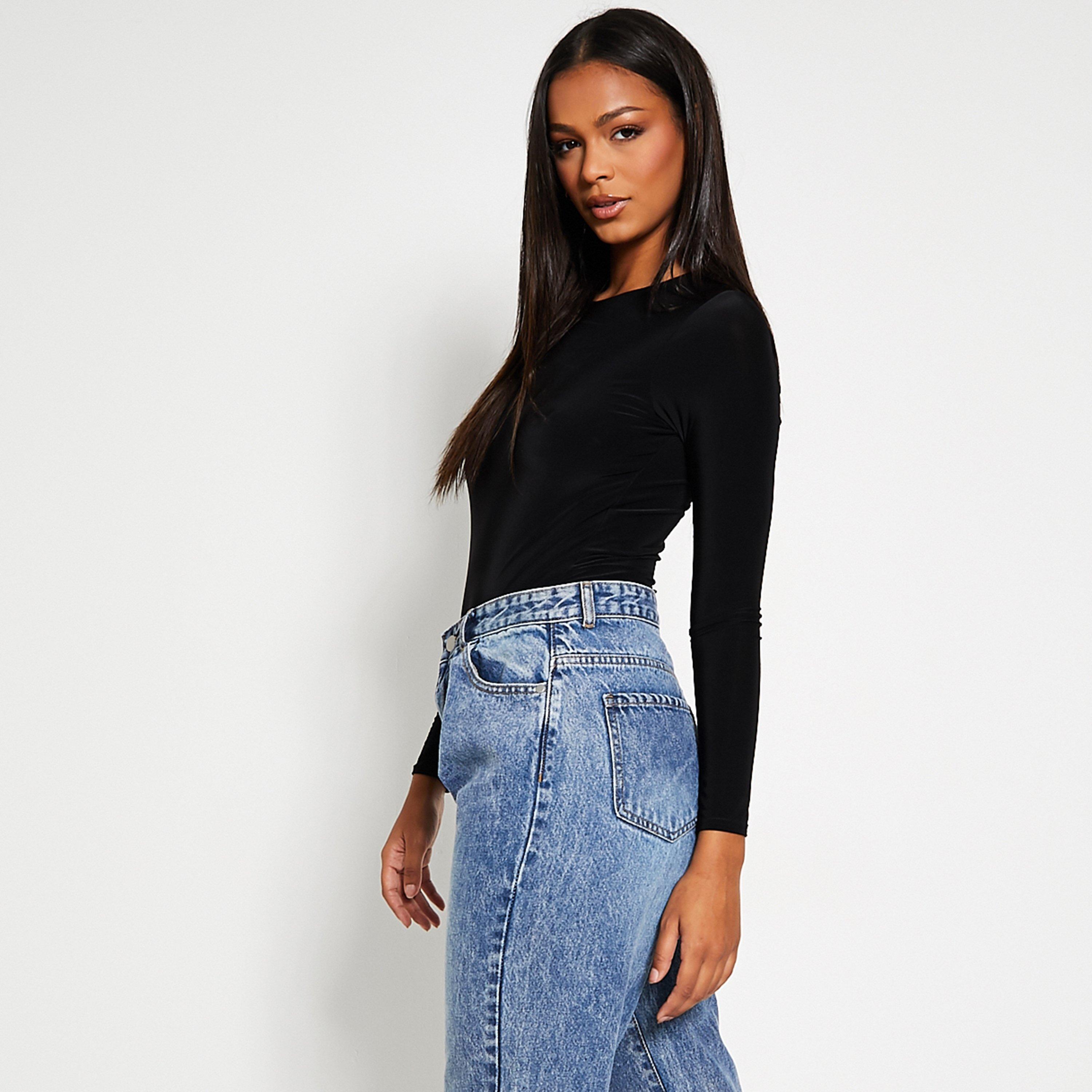 Zwart - I Saw It First - ISAWITFIRST Super Soft Crew Neck Bodysuit - 3