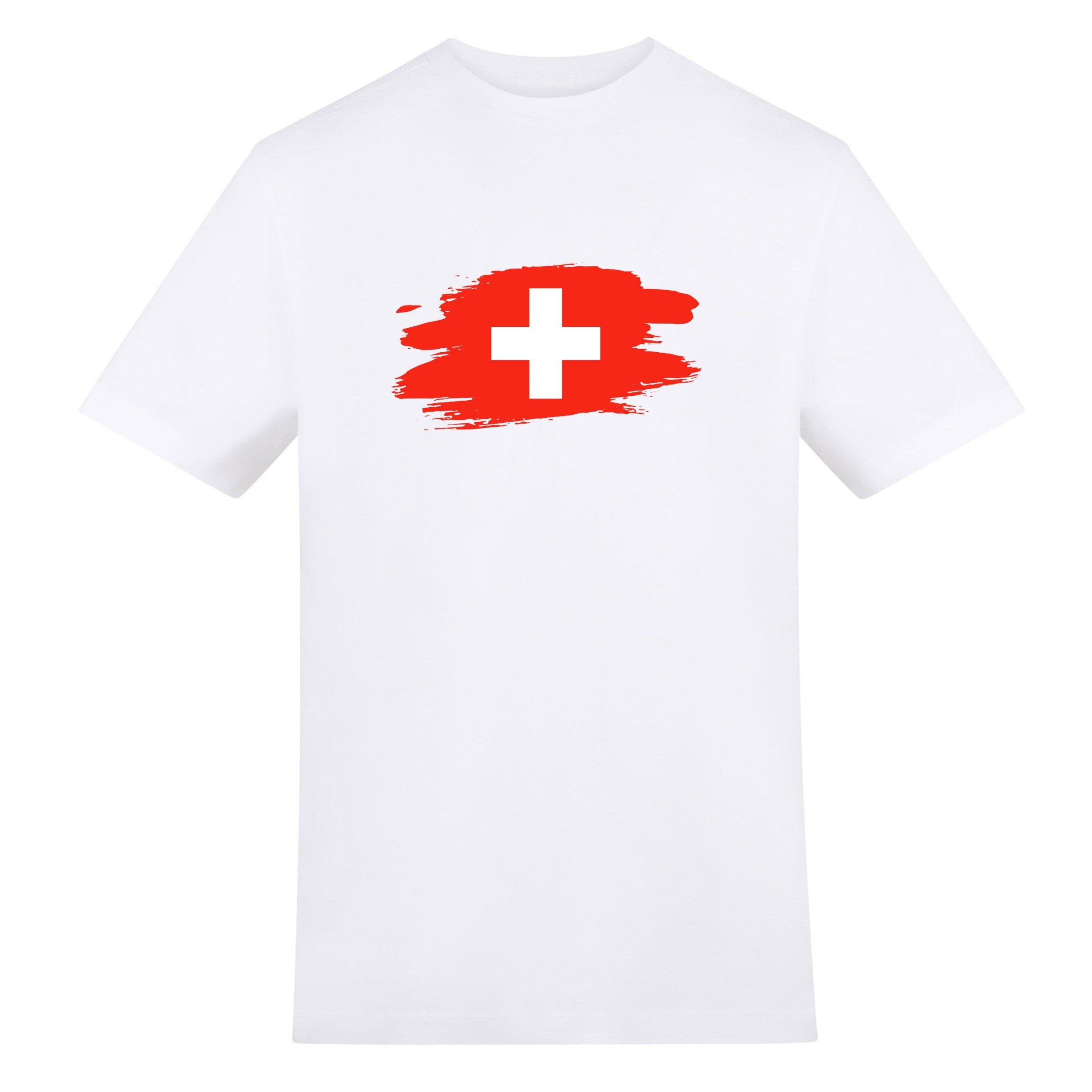 Switz Flag - AWD - Switzerland World Cup Flag White T-Shirt