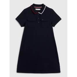 Tommy Hilfiger Global Stripe Short Sleeve Polo Dress Junior