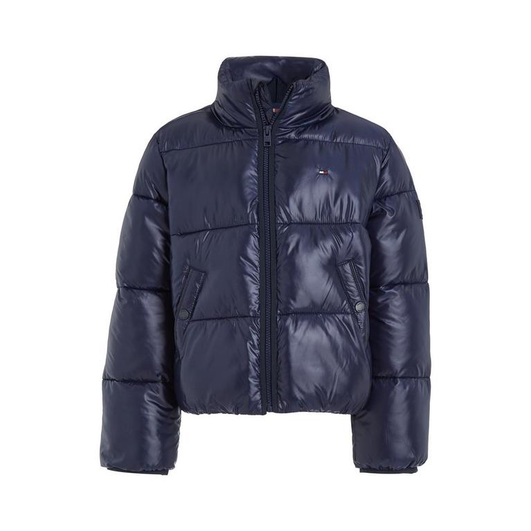 Marine DW5 - Tommy Hilfiger - Glossy Puffer rosso jacket Juniors - 1