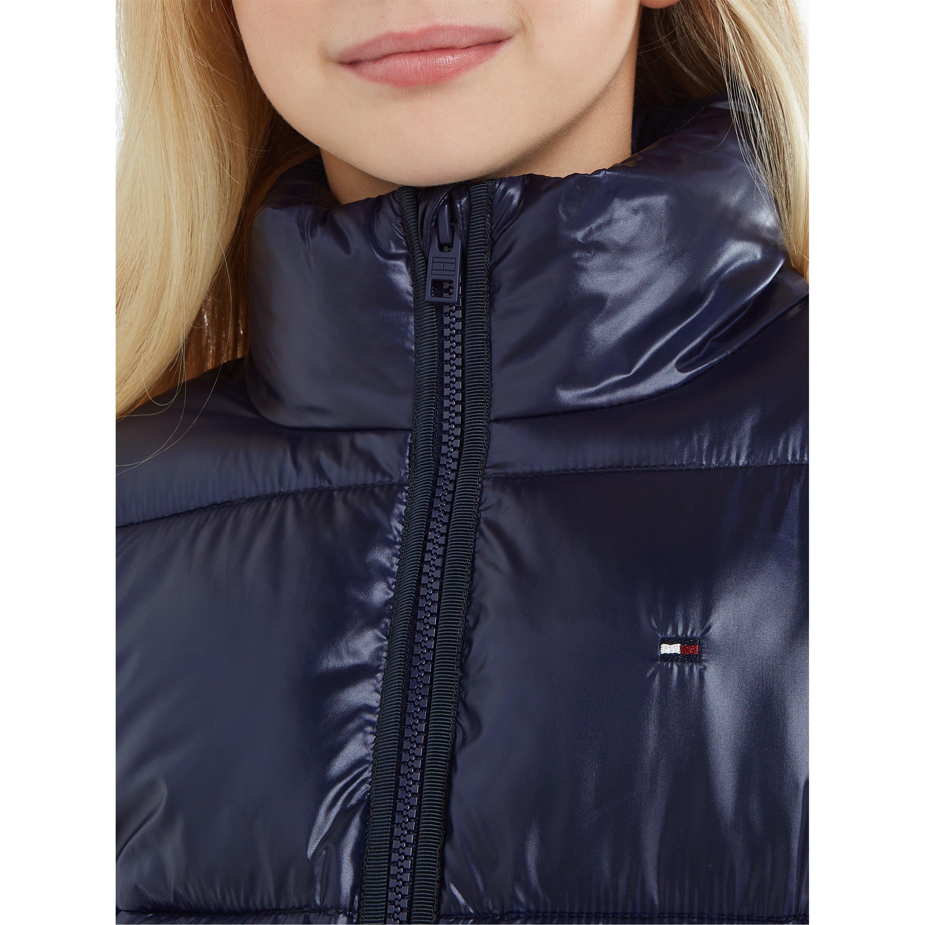 Navy DW5 - Tommy Hilfiger - Glossy Puffer Jacket Juniors - 3