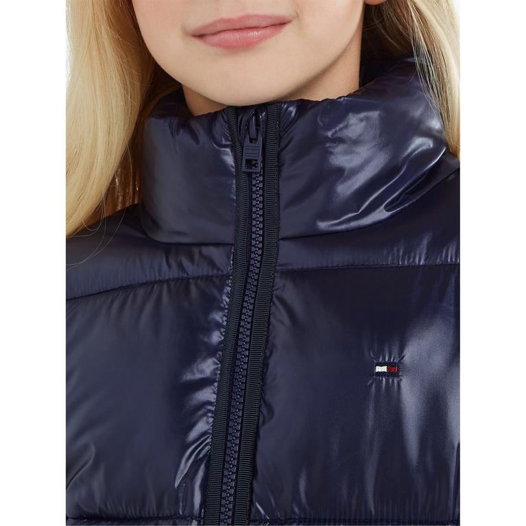 Marine DW5 - Tommy Hilfiger - Glossy Puffer rosso jacket Juniors - 3