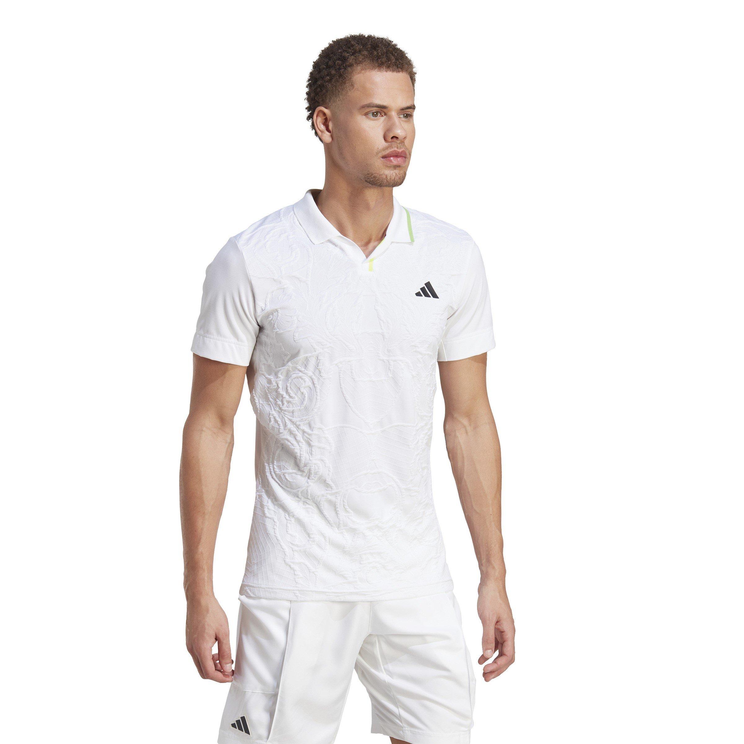 Hvid - adidas - AEROREADY FreeLift Pro Tennis Polo Shirt Mens - 5