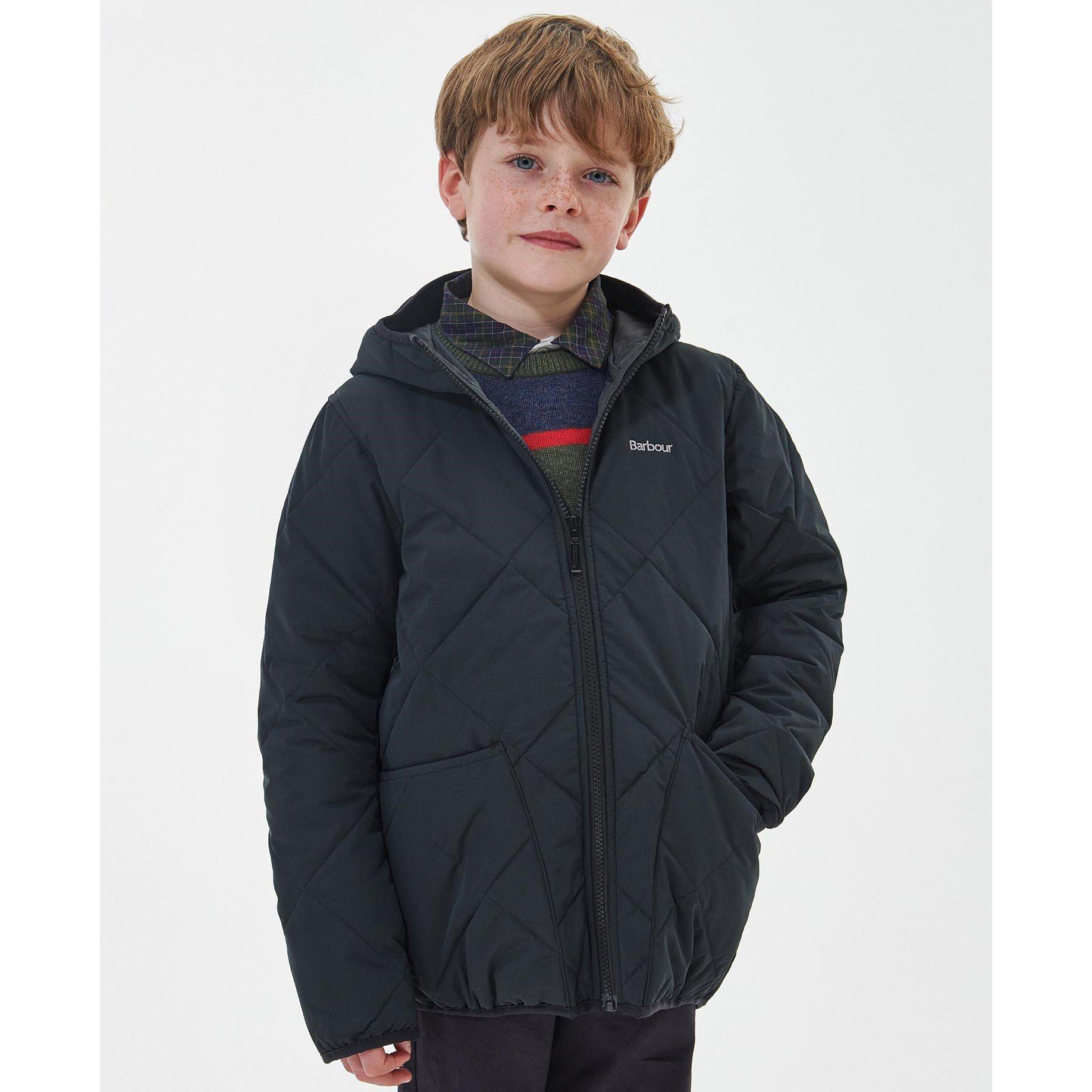 Black BK11 - Barbour - Kids' Kendle Quilted Jacket - 2