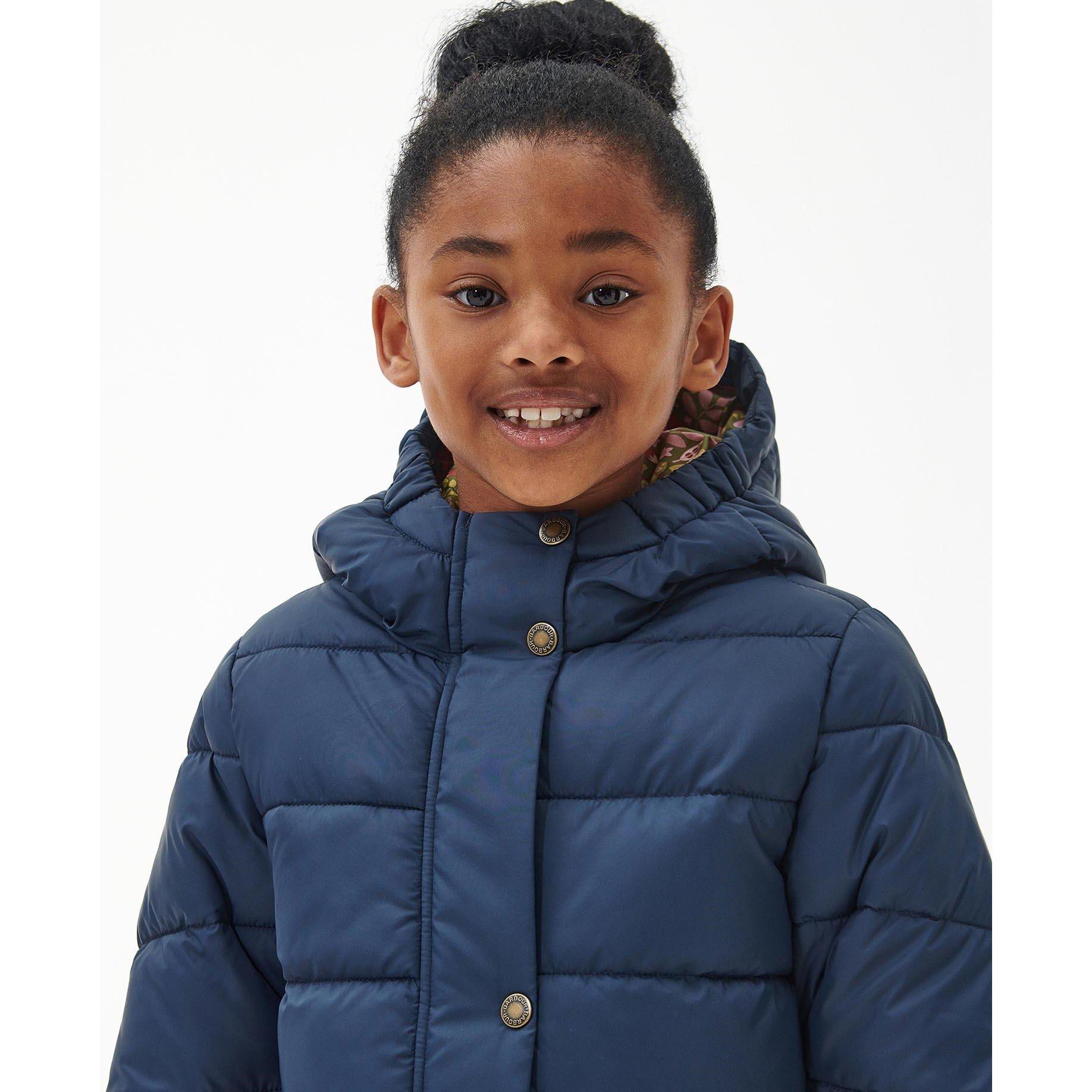 Navy NY51 - Barbour - Girls' Bracken Quilted Jacket - 5