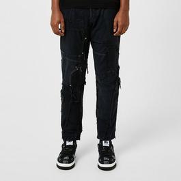 Dolce and Gabbana Overdyed Patchwork Jeans