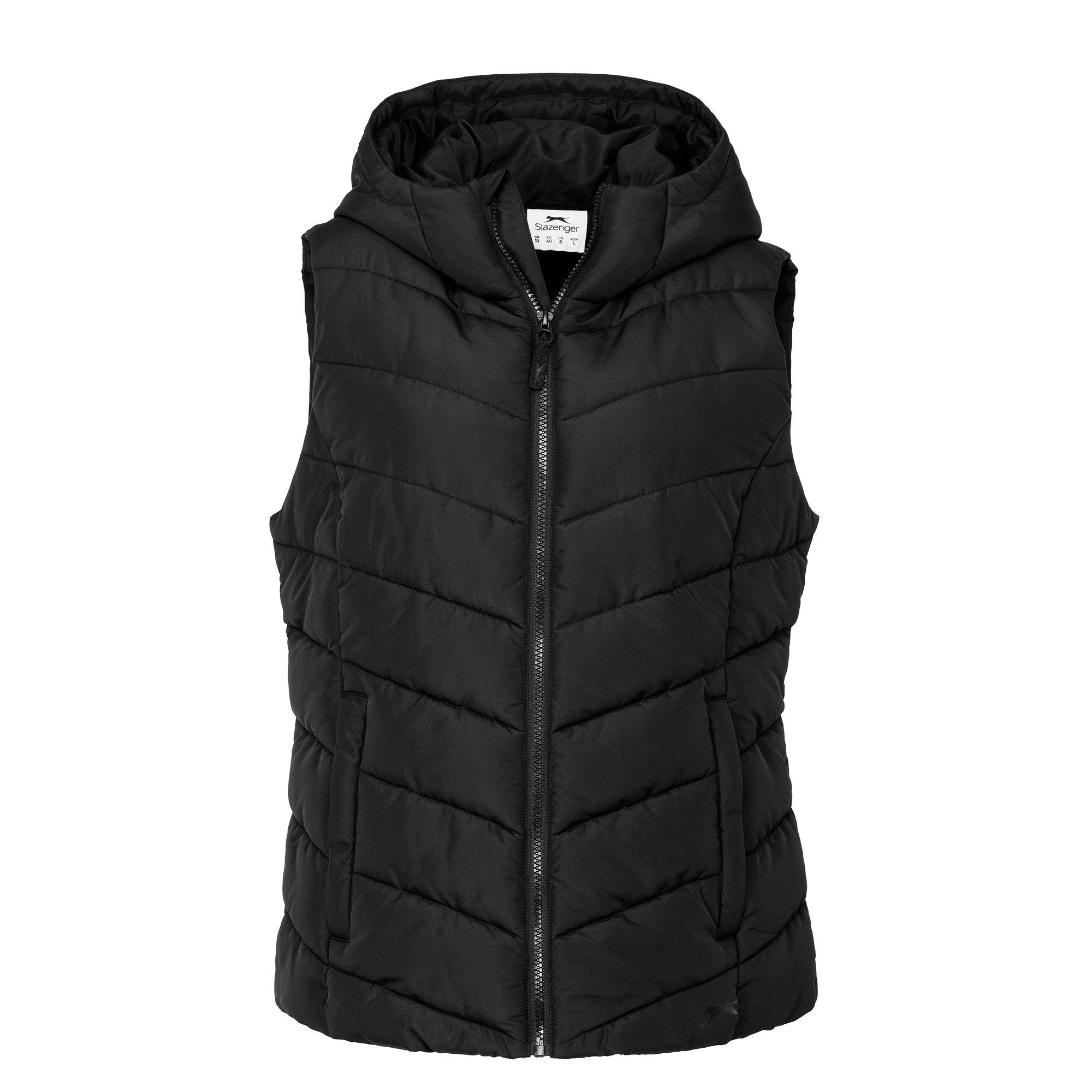 Black - Slazenger - Women's Padded Full Zip Gilet - 1