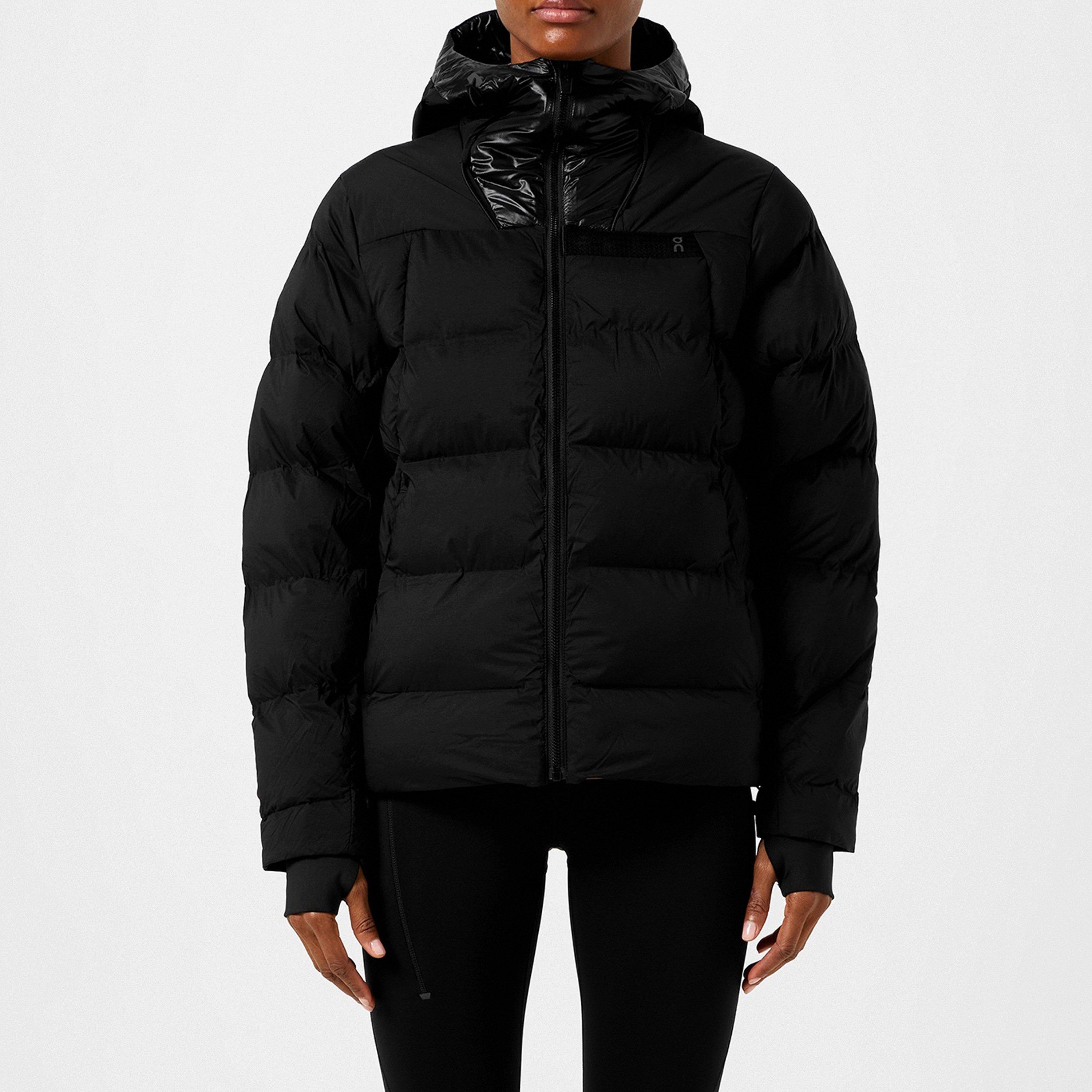 Black - On - Women's Challenger Hooded Long Sleeve Zip Puffer Jacket - 1