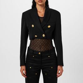 Palm Angels Cropped Boyfriend Blazer