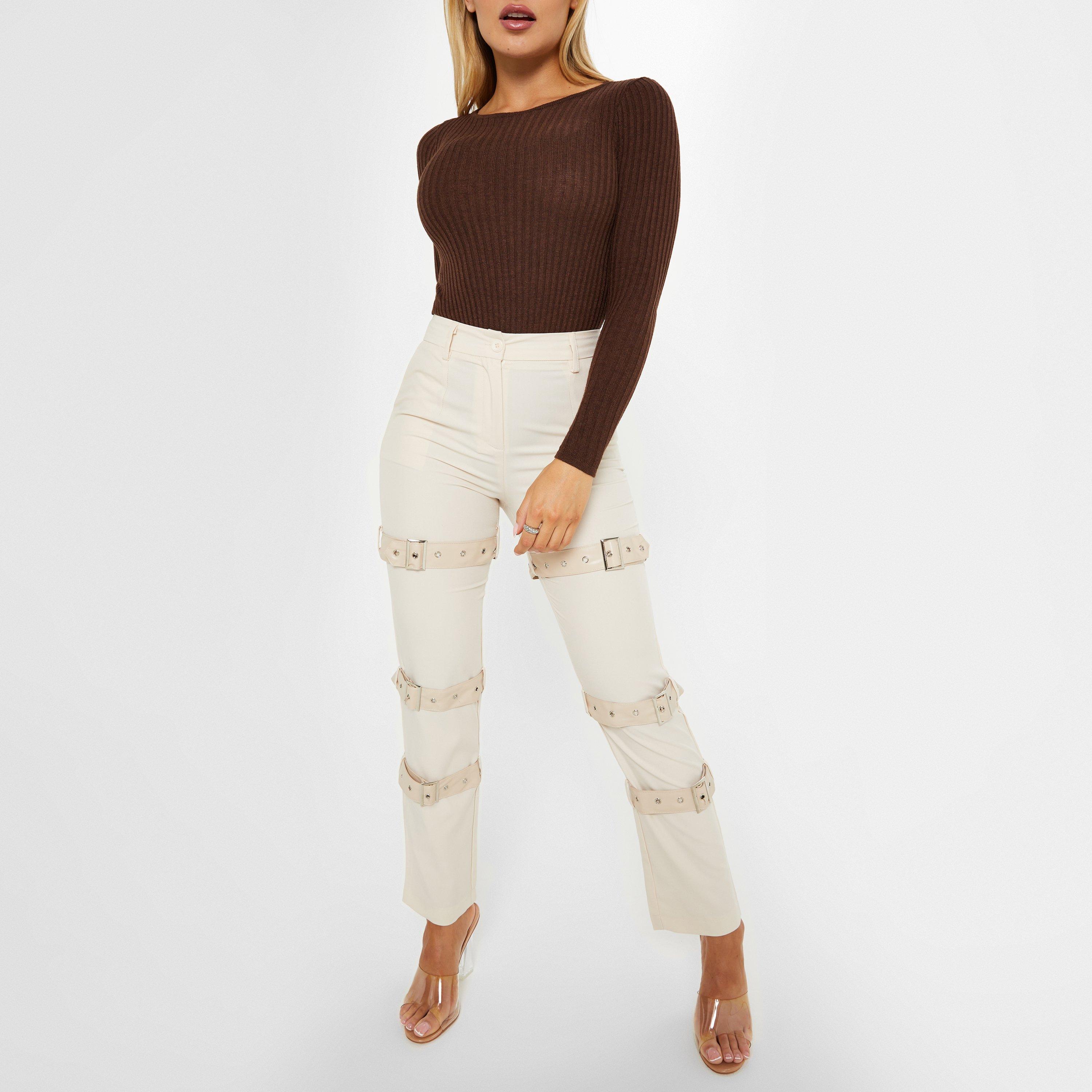 Schokolade - I Saw It First - ISAWITFIRST Rib Knit Long Sleeve Bodysuit - 2