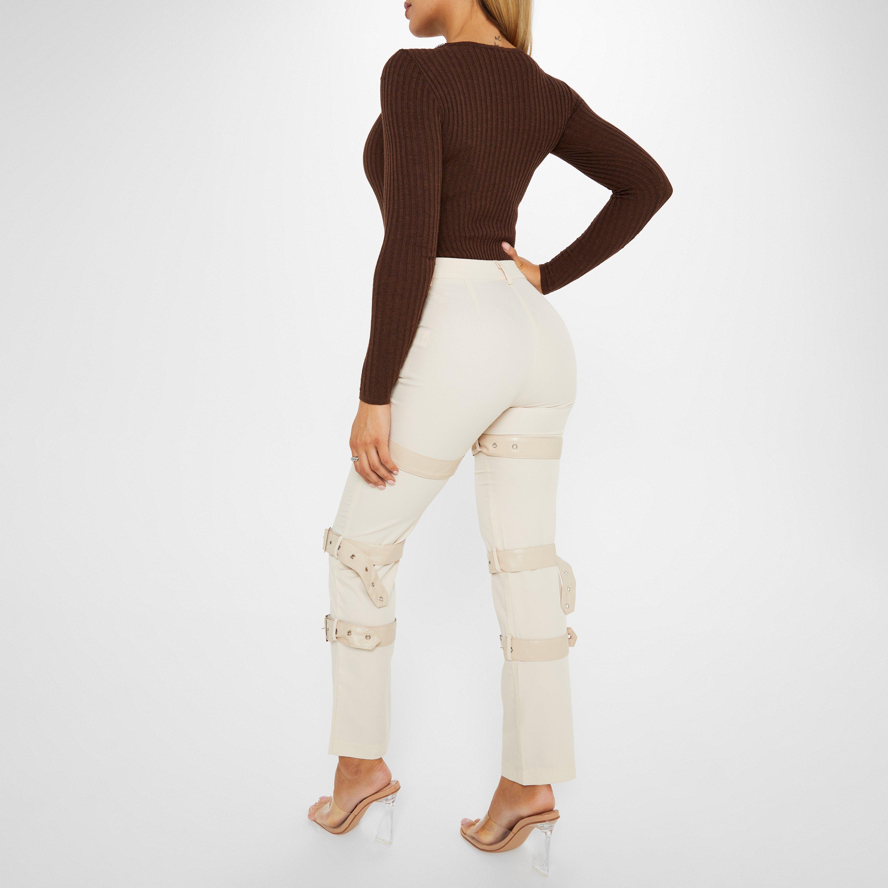 Schokolade - I Saw It First - ISAWITFIRST Rib Knit Long Sleeve Bodysuit - 3