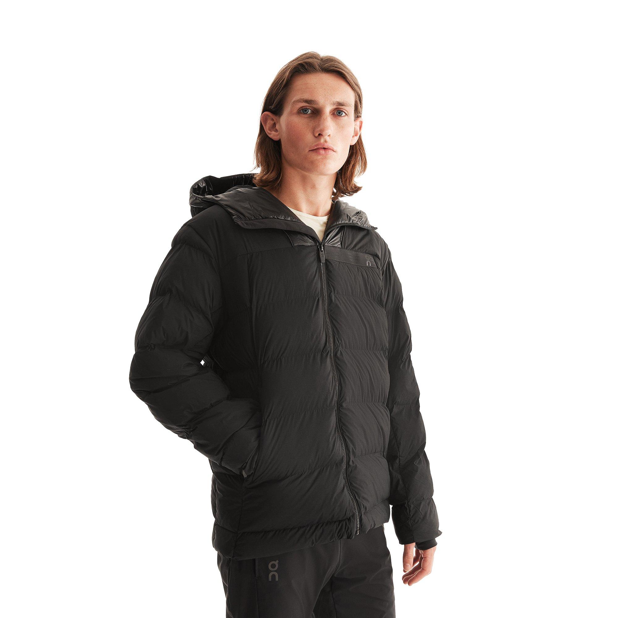 Black - On - Men's Challenger Hooded Long Sleeve Short Puffer Jacket - 2