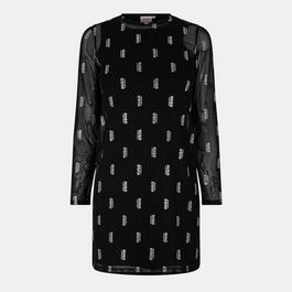 Hugo Long Sleeve Print Dress Junior Girls