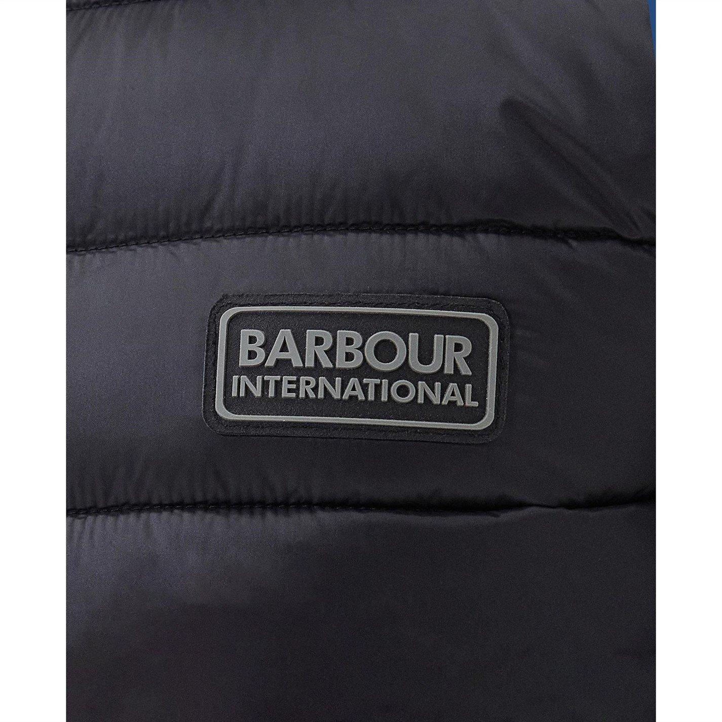 Black BK11 - Barbour International - Men's Tourer Reed Quilted Short Puffer Jacket - 6