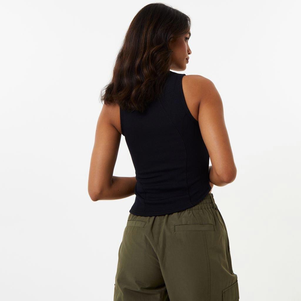 Black - Jack Wills - Asymmetric Seam Tank Top - 2