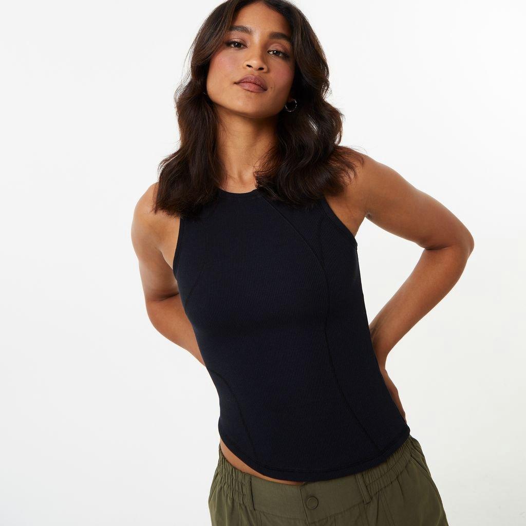 Black - Jack Wills - Asymmetric Seam Tank Top - 3