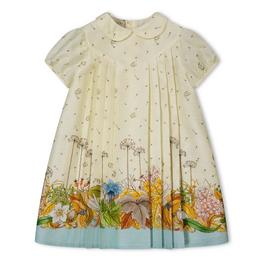 Gucci Printed Gg Cotton Jacquard Dress Infant Girls