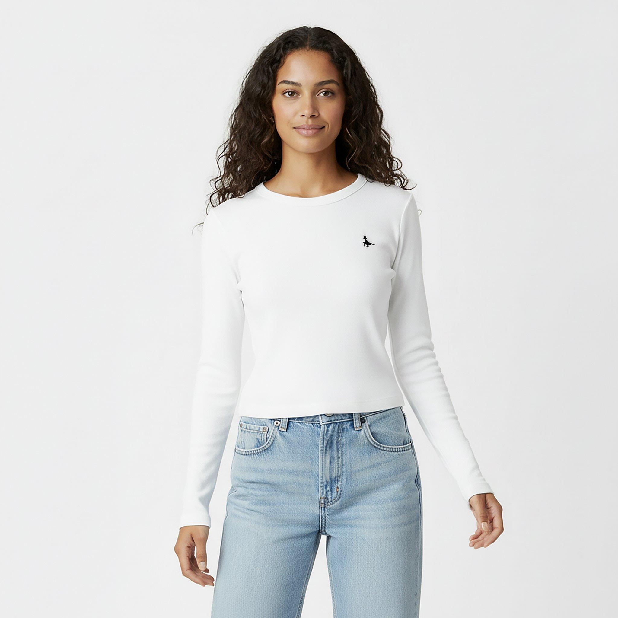 White - Jack Wills - Long Sleeve Baby Tee - 3