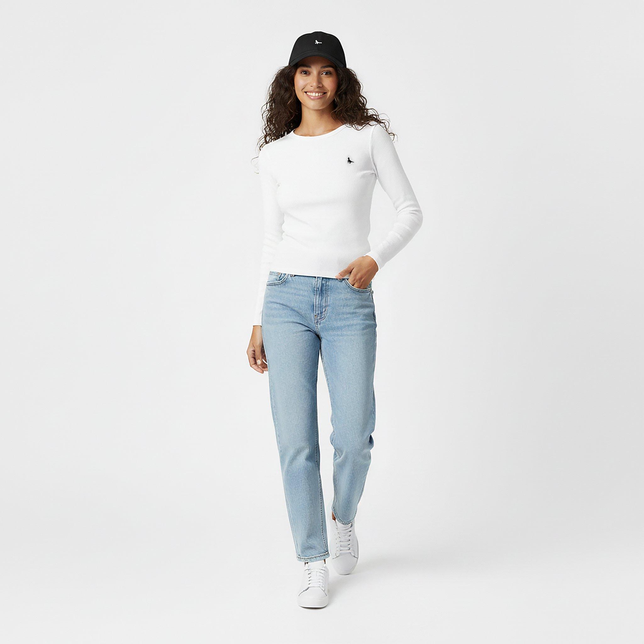 White - Jack Wills - Long Sleeve Baby Tee - 5