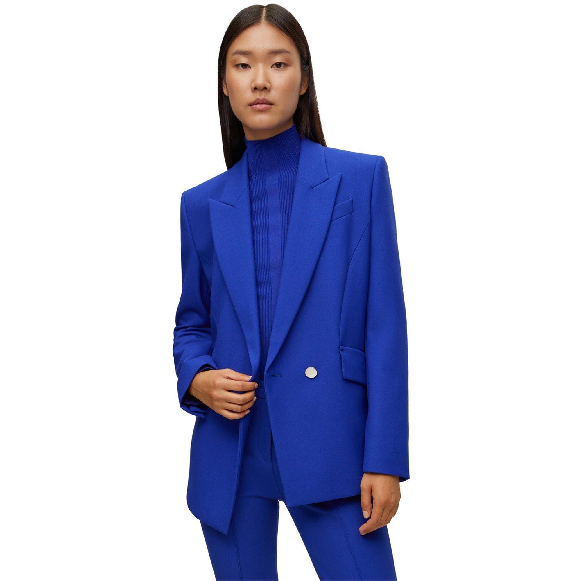 Open Blue 498 - Boss - Women's Jarinah Asymmetric Long Sleeve Blazer - 2