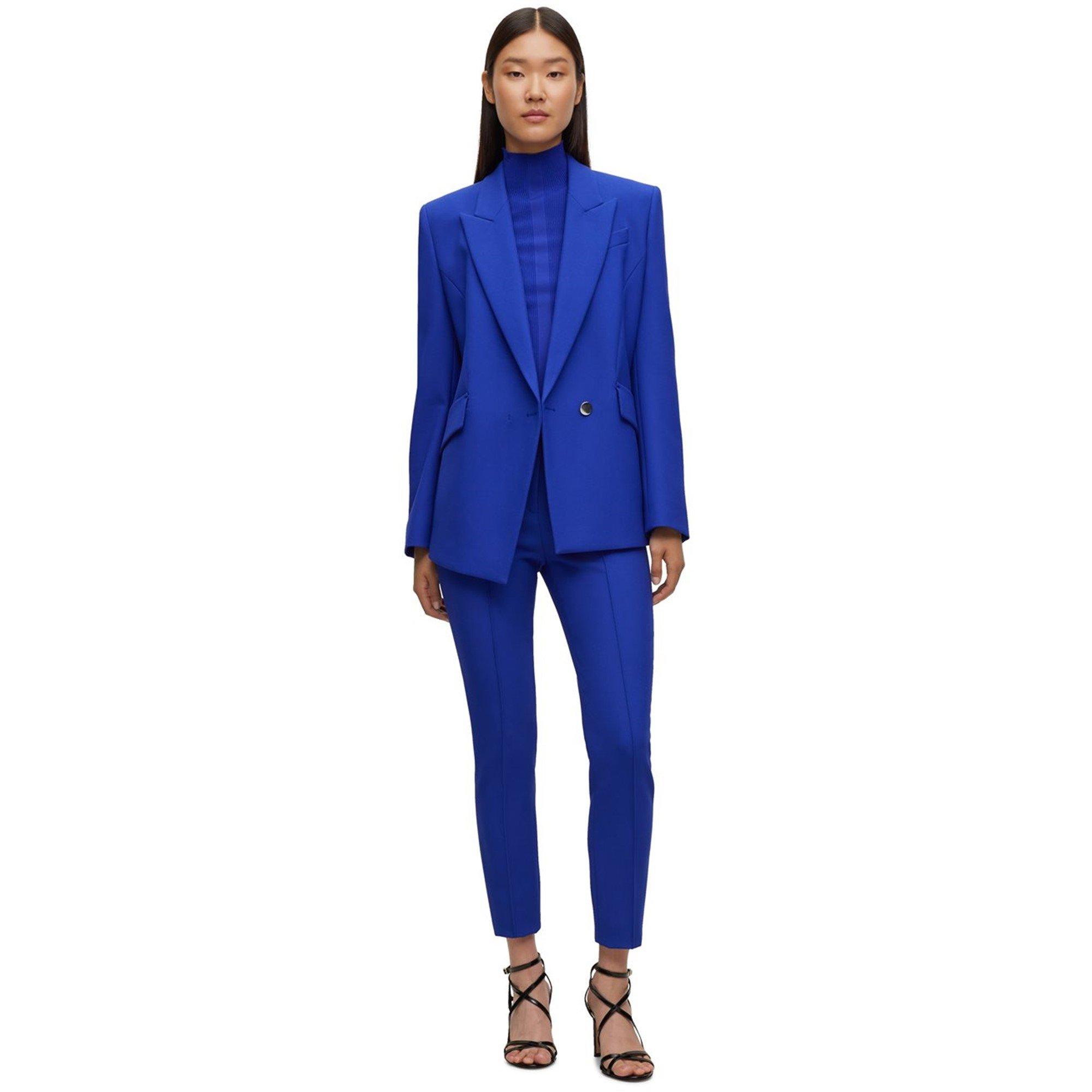 Open Blue 498 - Boss - Women's Jarinah Asymmetric Long Sleeve Blazer - 5