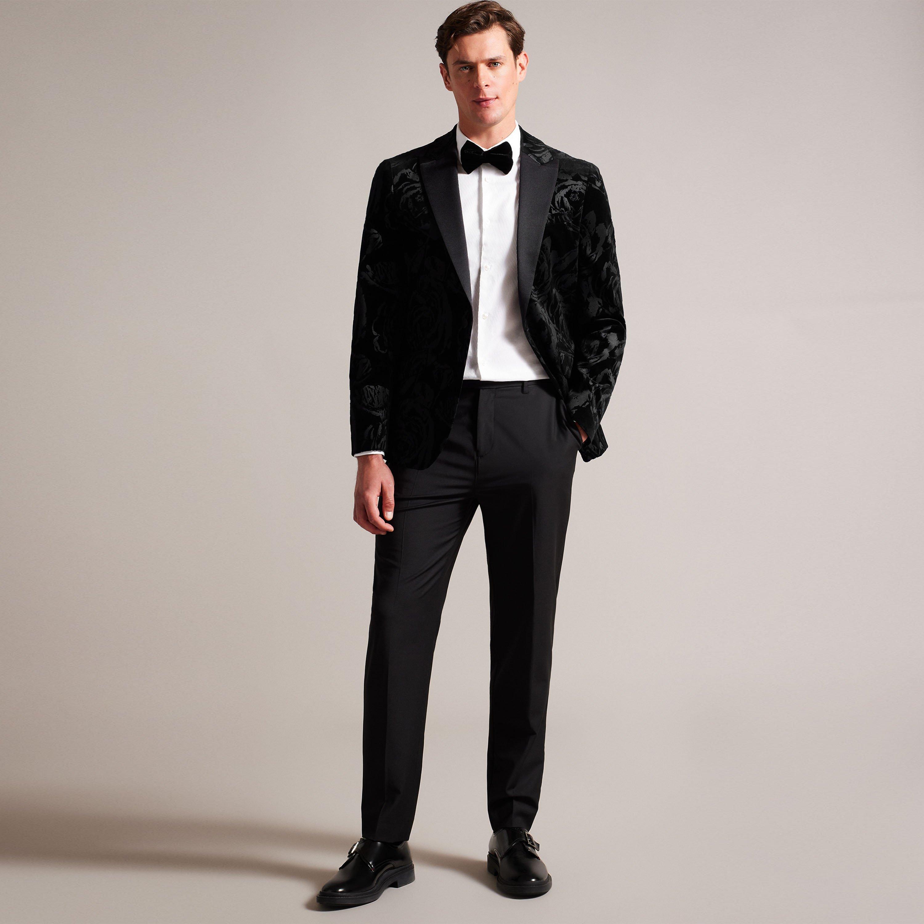 Black - Ted Baker - Men's Jacquard Blazer - 2