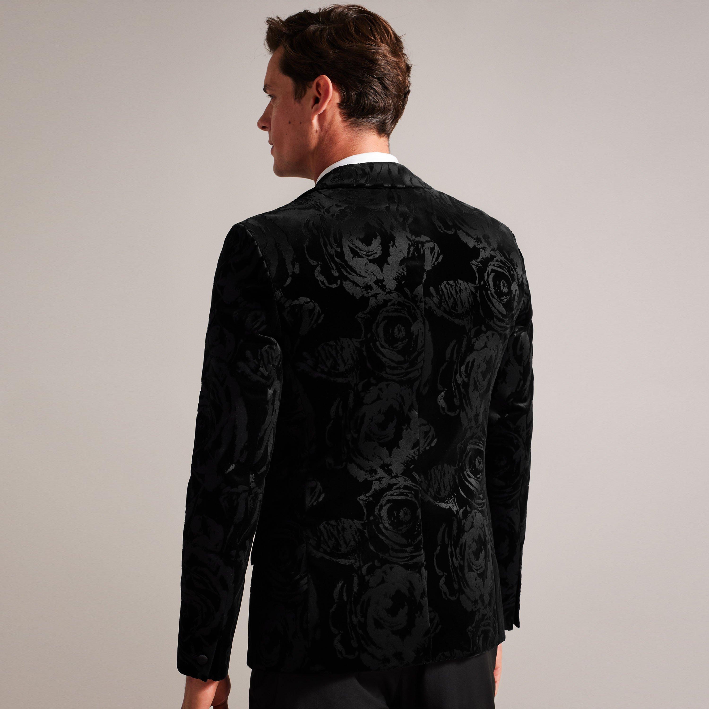 Black - Ted Baker - Men's Jacquard Blazer - 4