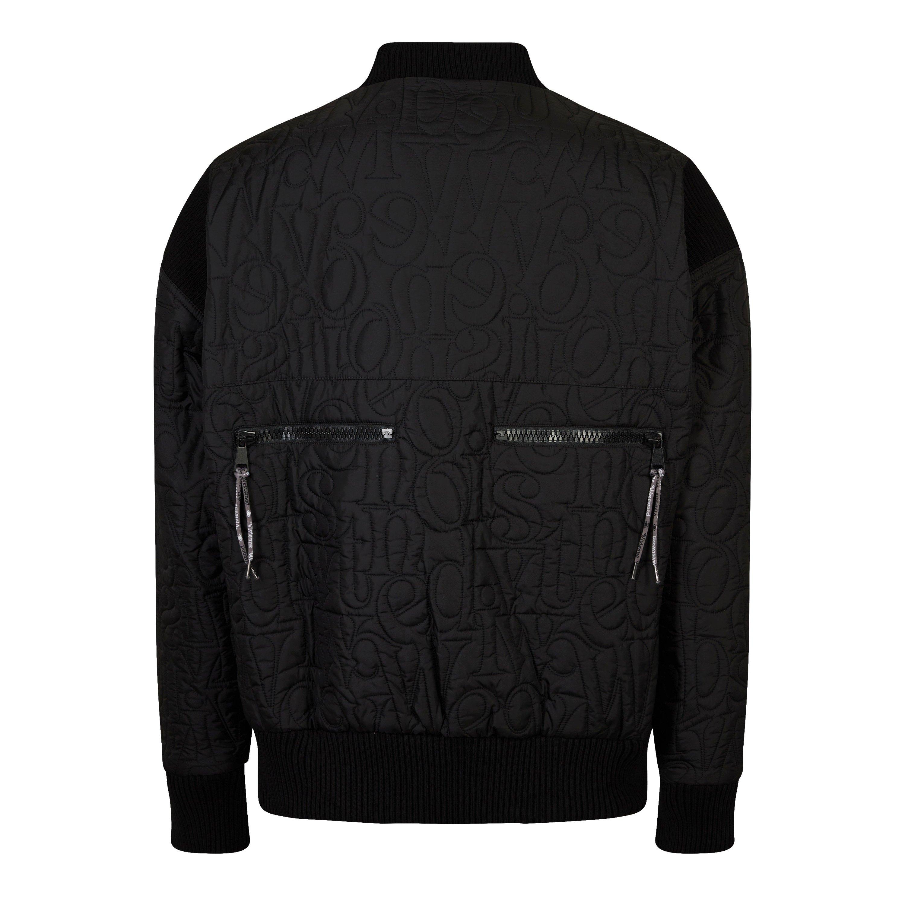Black - Vivienne Westwood - Men's Cyclist Bomber Stand Collar Long Sleeve Quilted Parka - 6