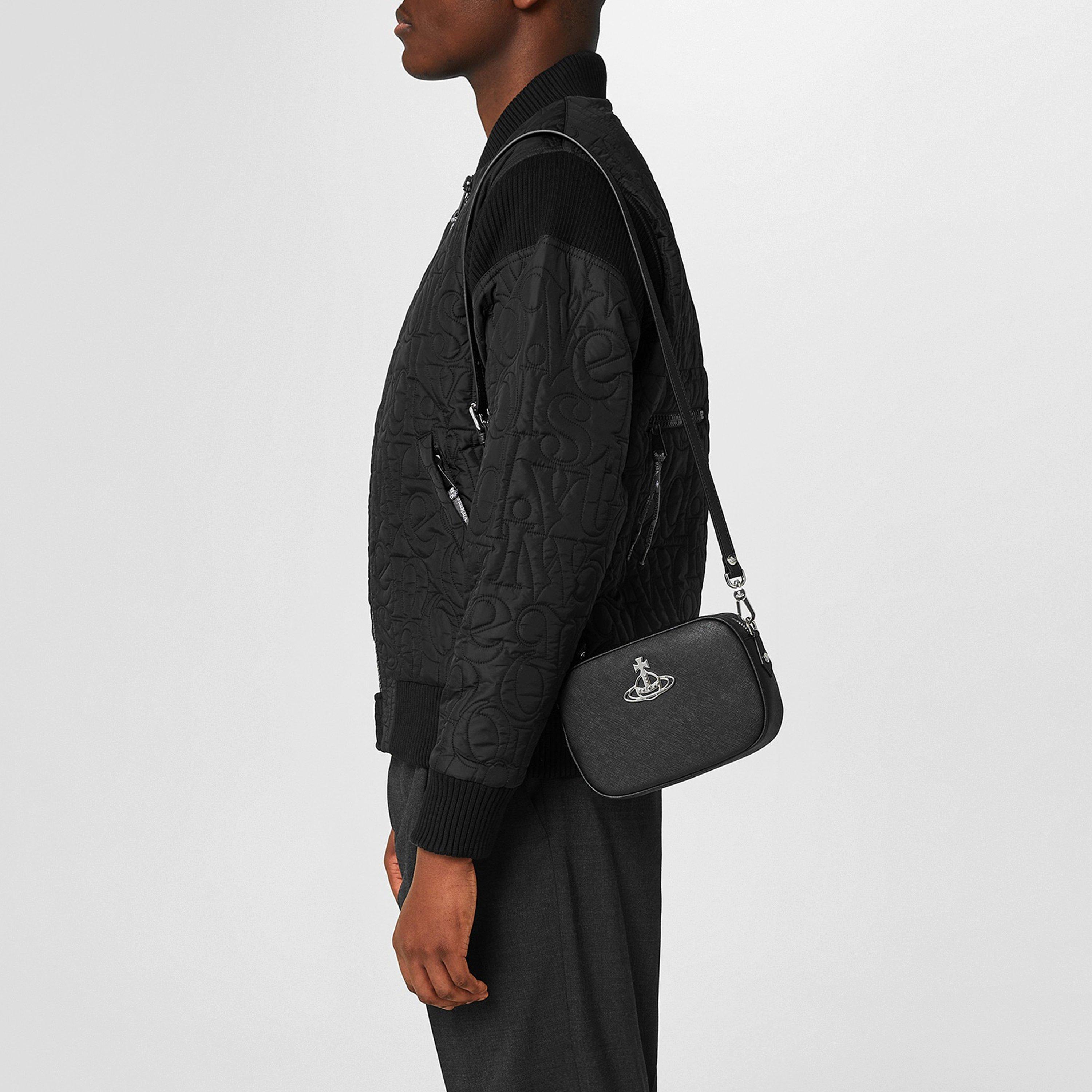 Black - Vivienne Westwood - Men's Cyclist Bomber Stand Collar Long Sleeve Quilted Parka - 3