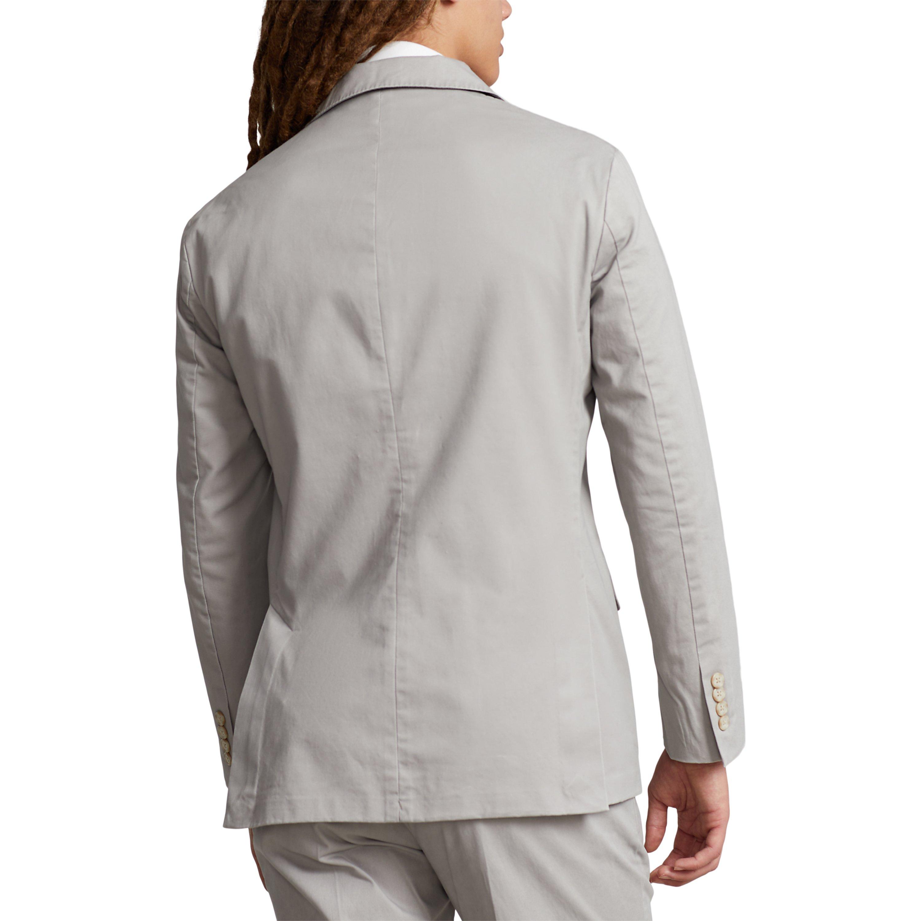 Grey Fog - Polo Ralph Lauren - Men's Stretch Chino Cotton Long Sleeve Blazer - 3