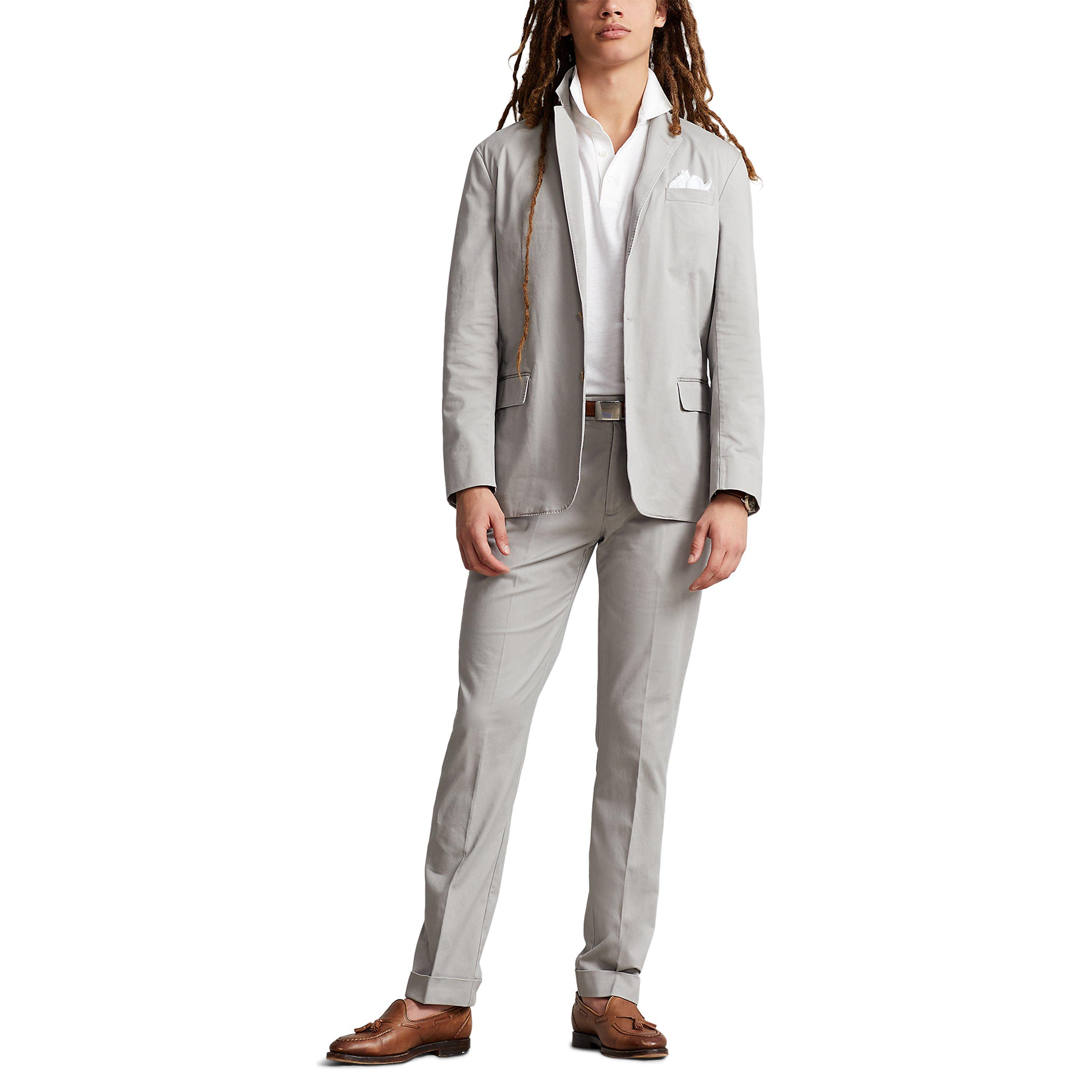 Grey Fog - Polo Ralph Lauren - Men's Stretch Chino Cotton Long Sleeve Blazer - 4