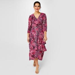 Biba Ruffle Print Dress