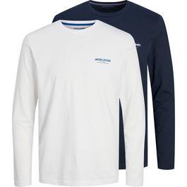 Jack and Jones Printed Crew Neck T-Shirt 2 Pack Mens