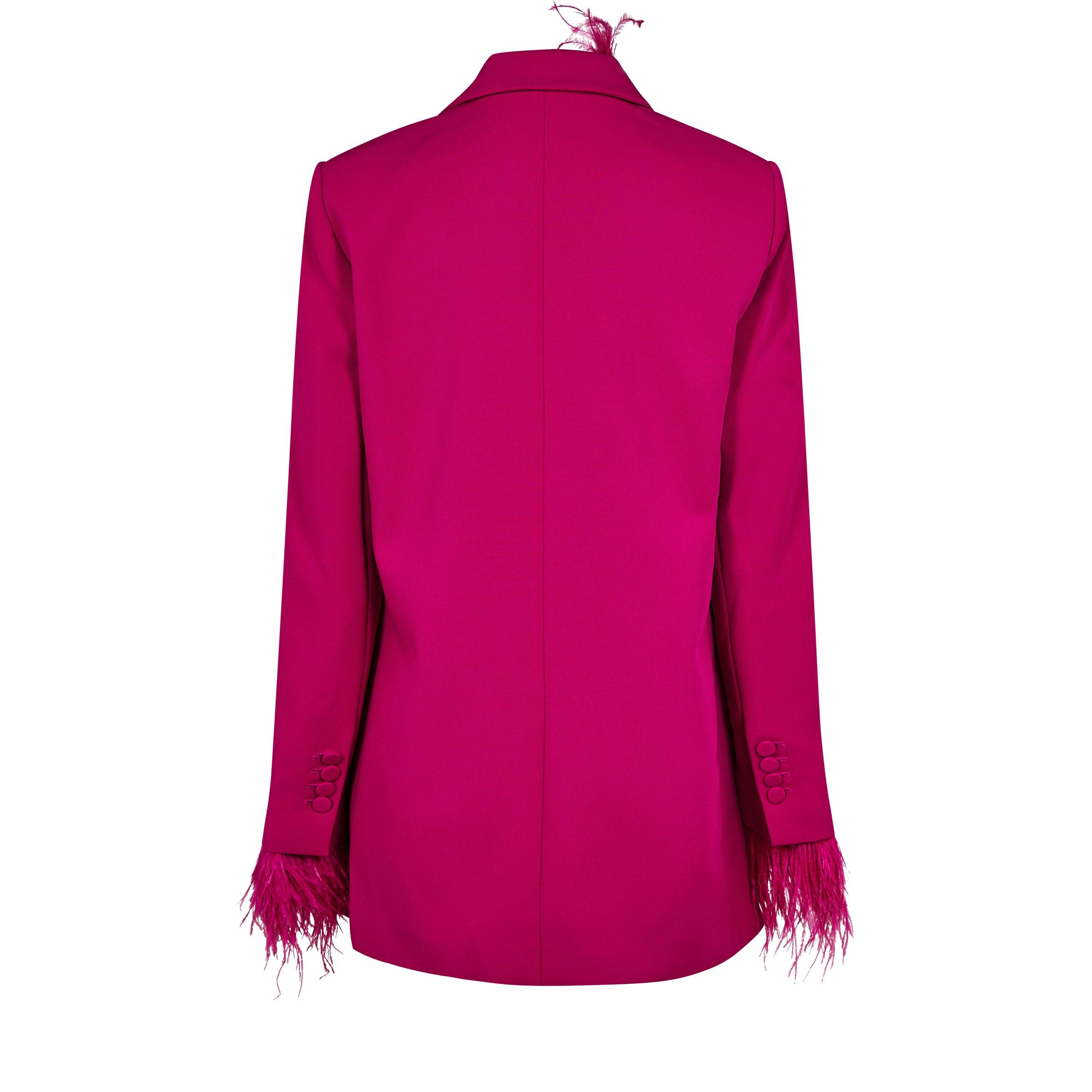 DEEP FUCHSIA - MICHAEL Michael Kors - Women's Feather Tailored Blazer - 5