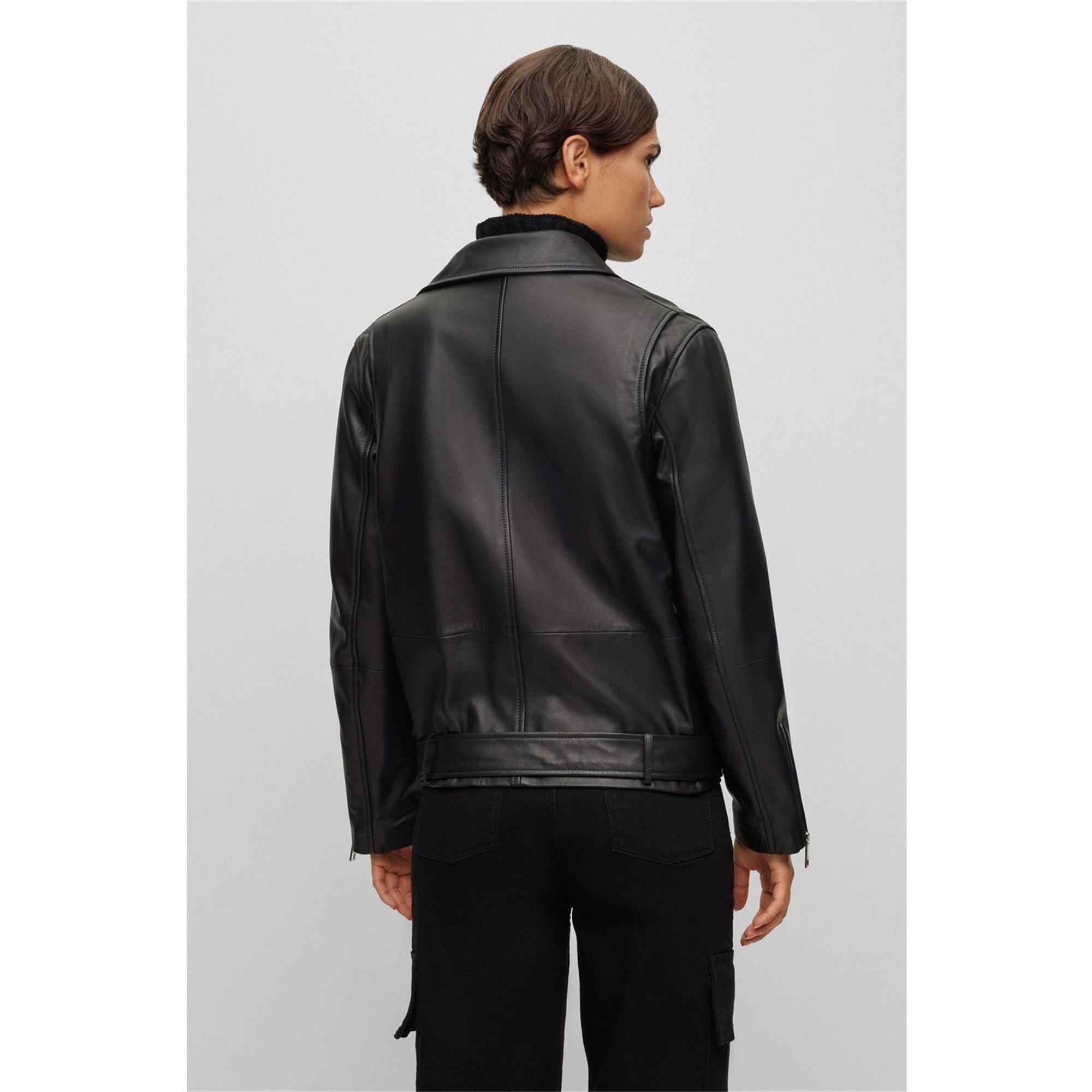 Black 001 - Boss - Sabika Biker Jacket - 3