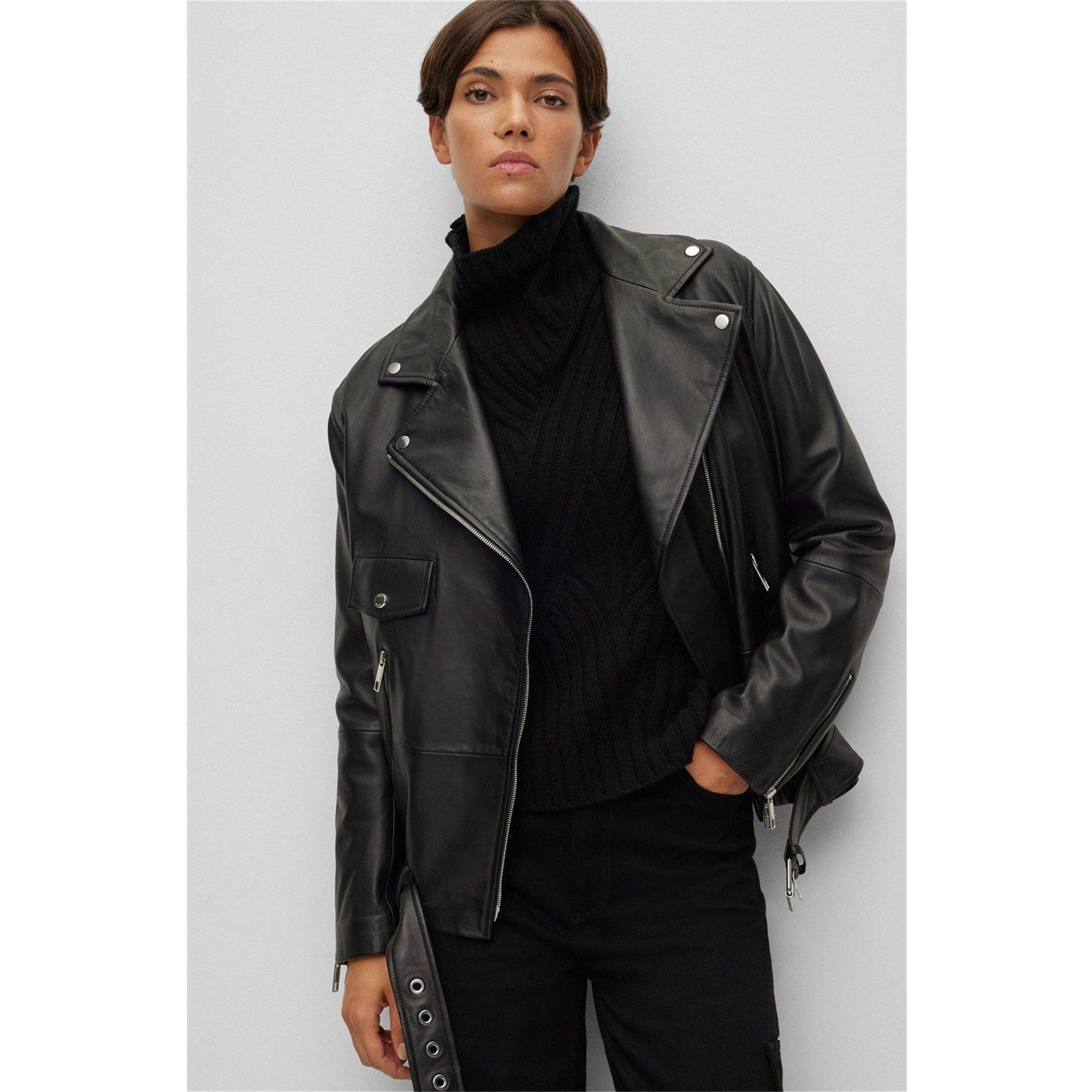 Black 001 - Boss - Sabika Biker Jacket - 6