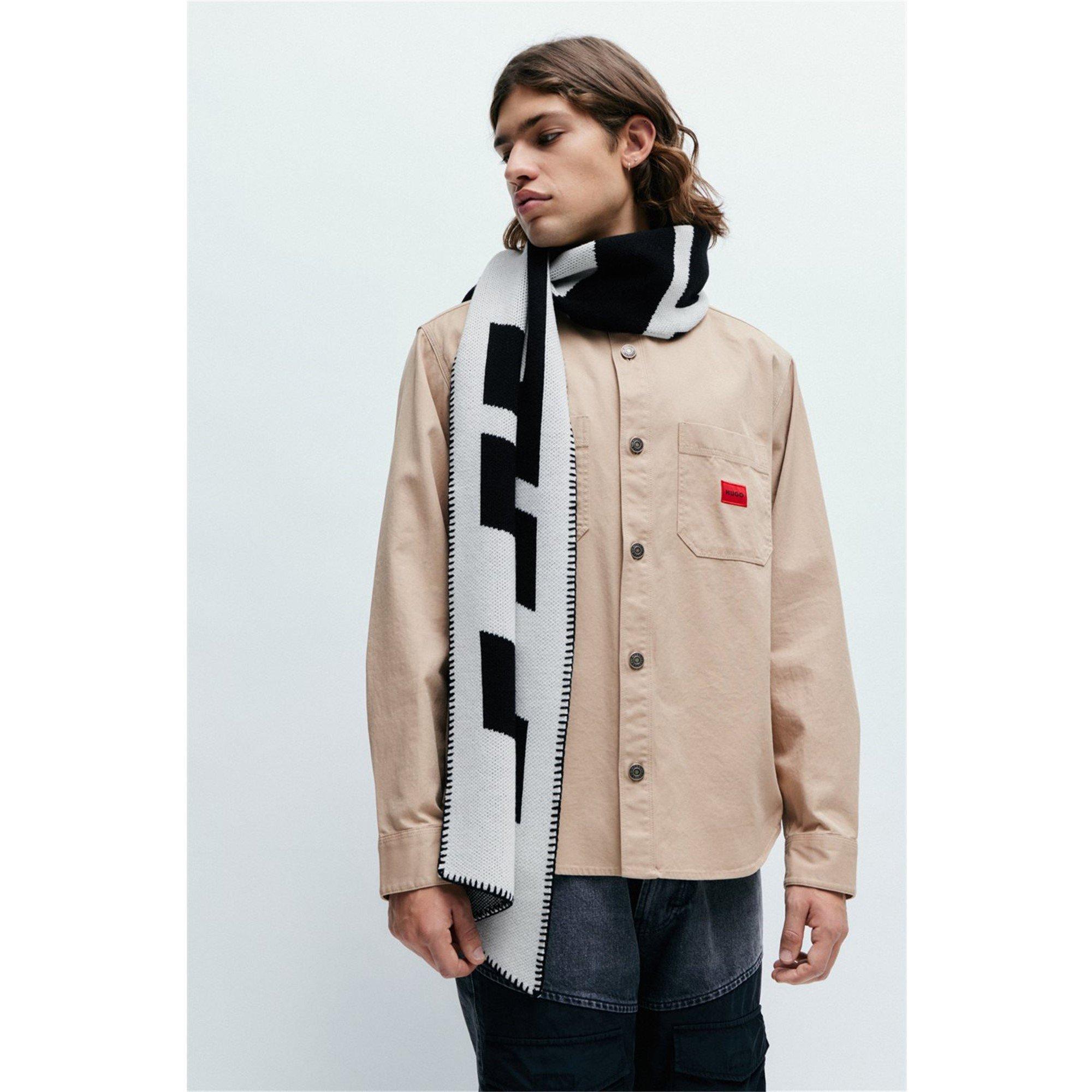 Medium Beige - Hugo - Men's Erato Cotton Long Sleeve Oversized Fit Overshirt - 6