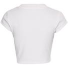 Blanc - Calvin Klein Jeans - Calvin Klein Mono Rib Cropped T Shirt - 5